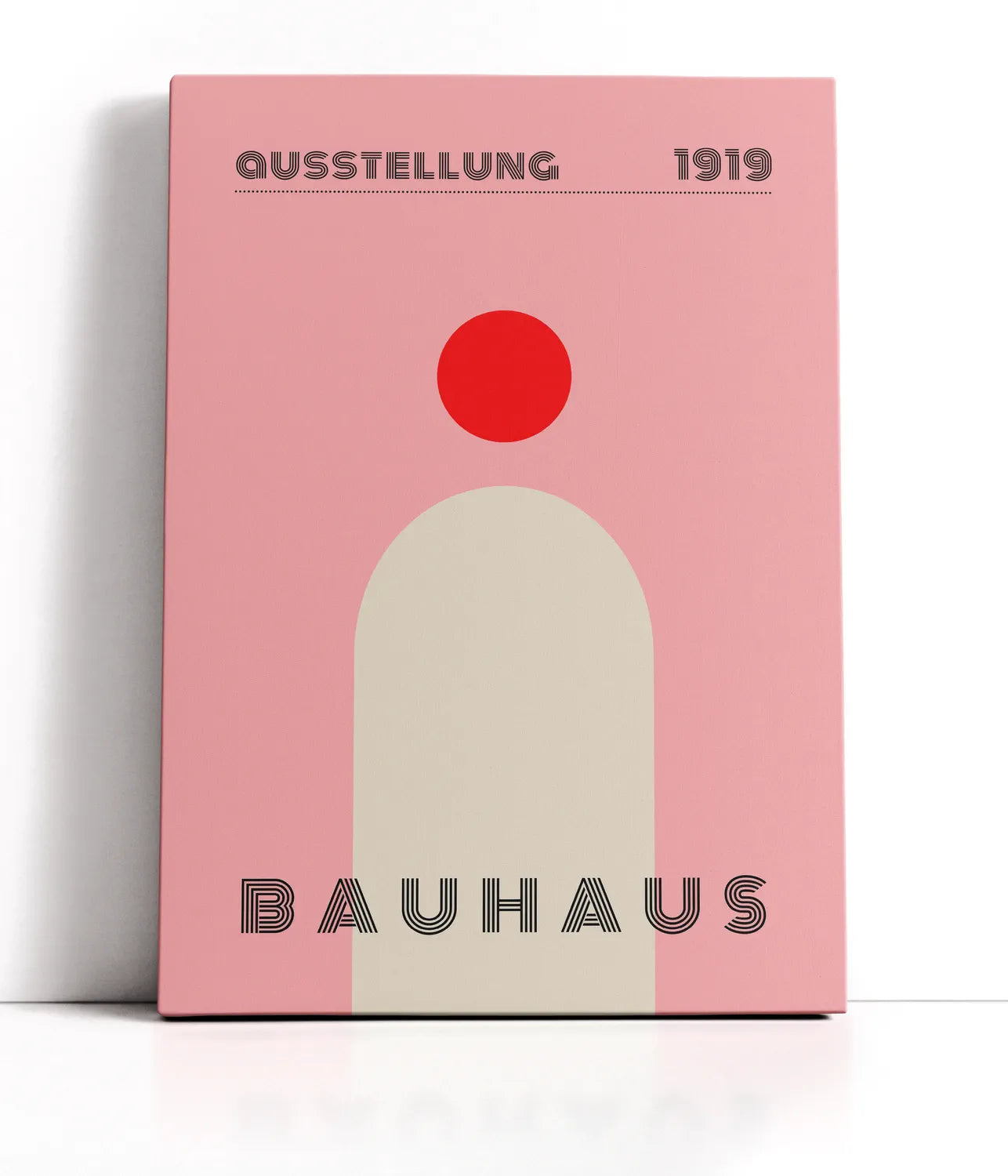 Bauhaus Single Red Lærred