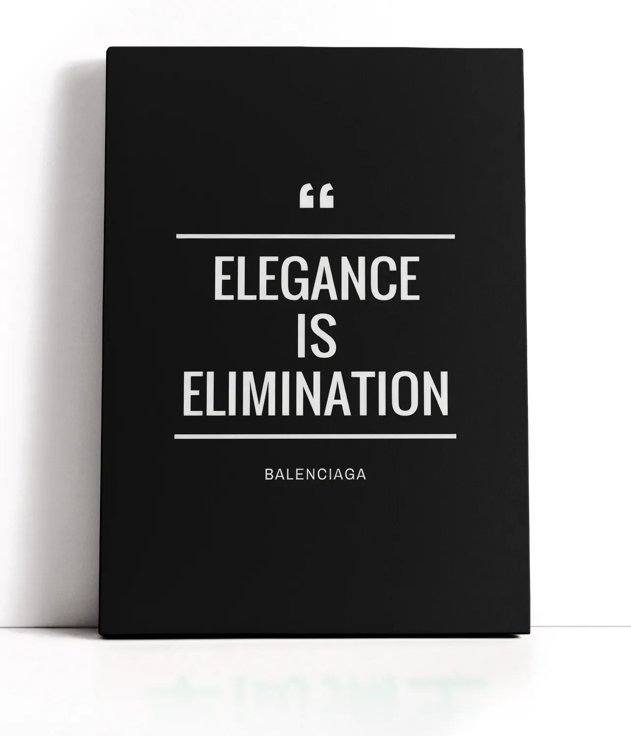Elegance Is Elimanation Lærred