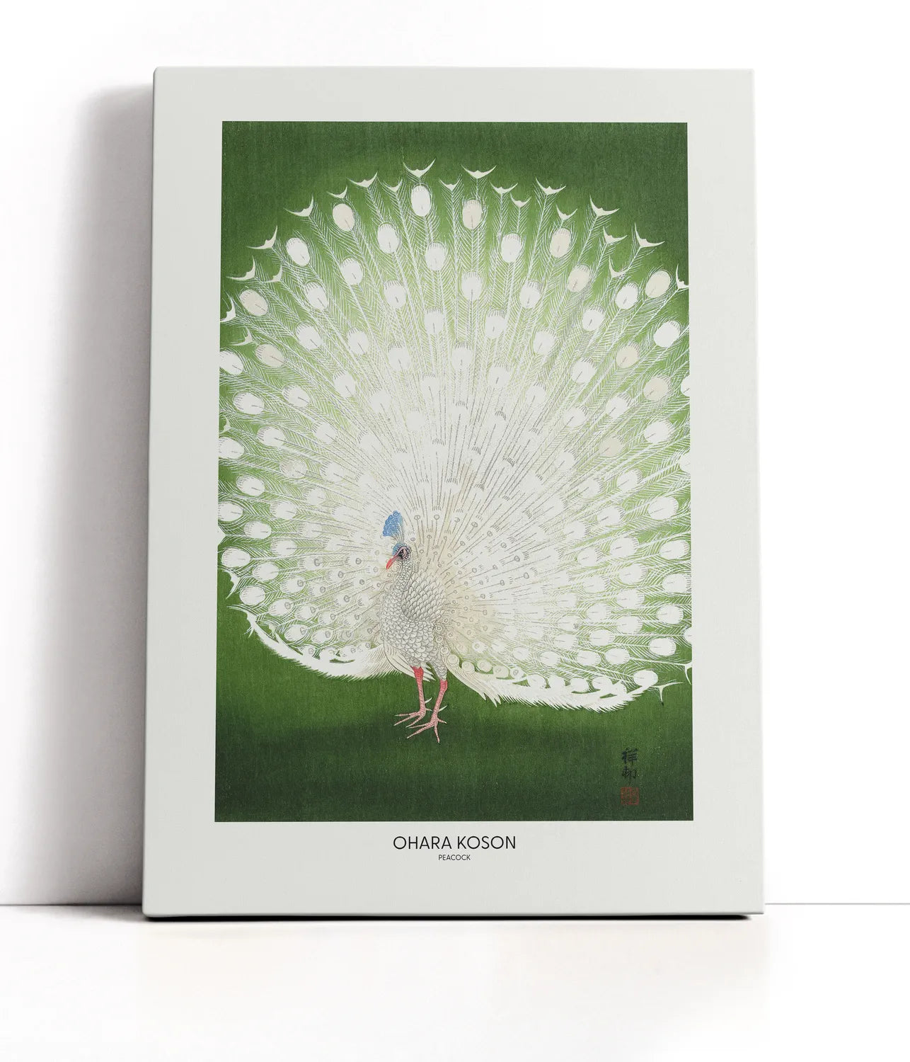 Ohara Koson - Peacock Cropped Lærred