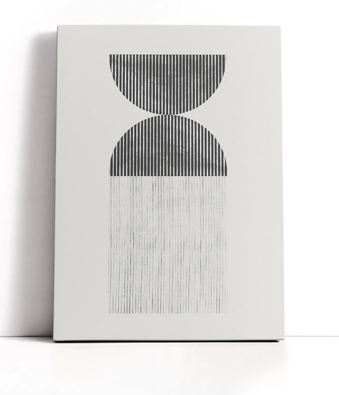 Retro Geometric Line Art Lærred