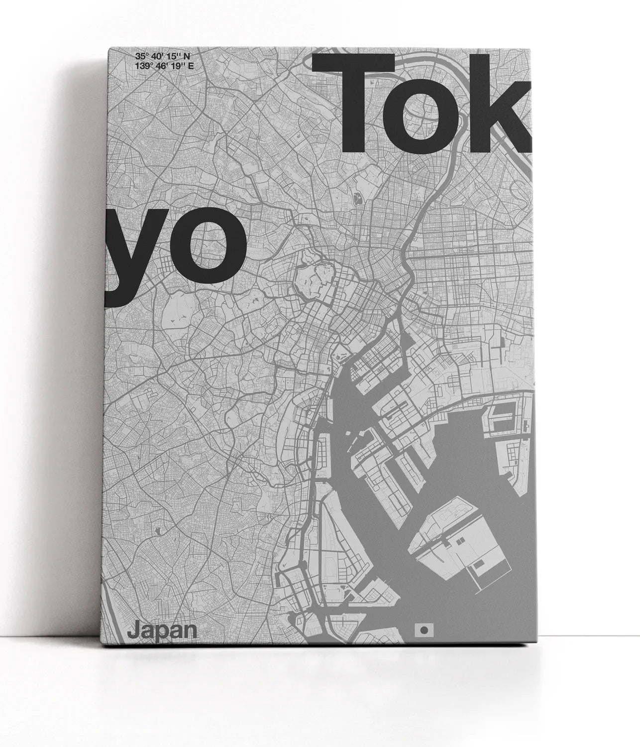 Tokyo City Map Lærred