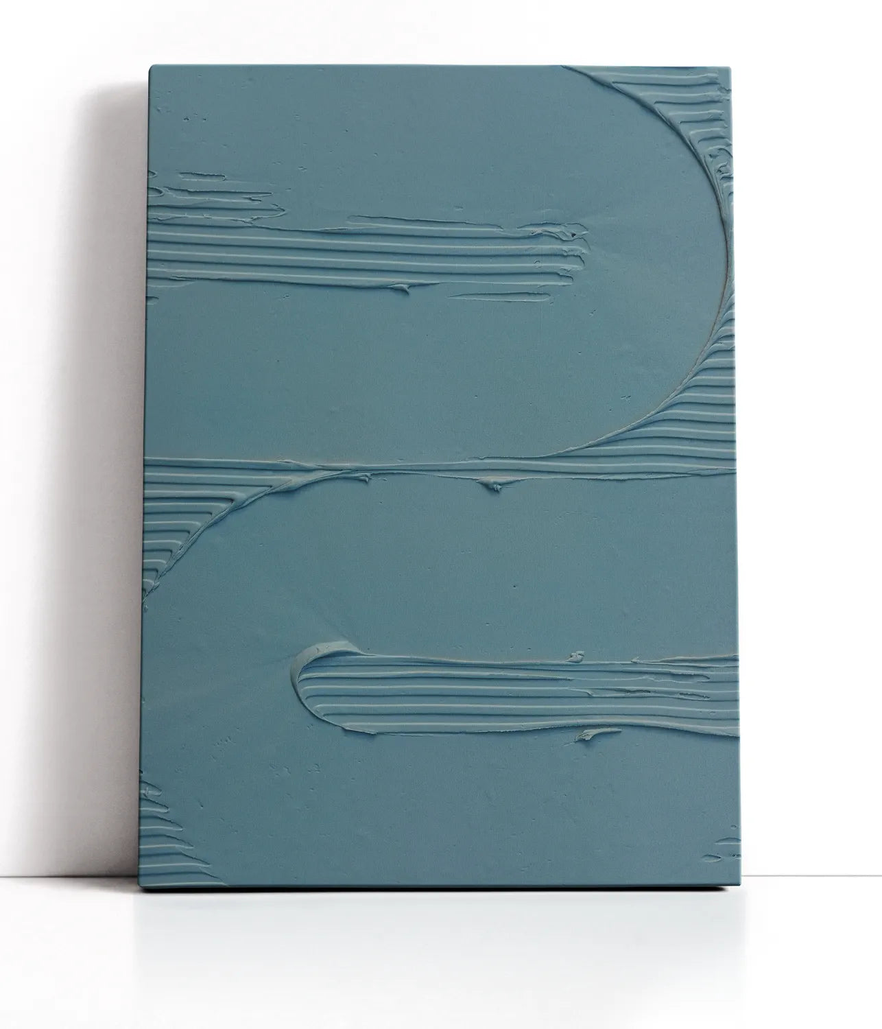 Mud Texture 12 Blue Lærred