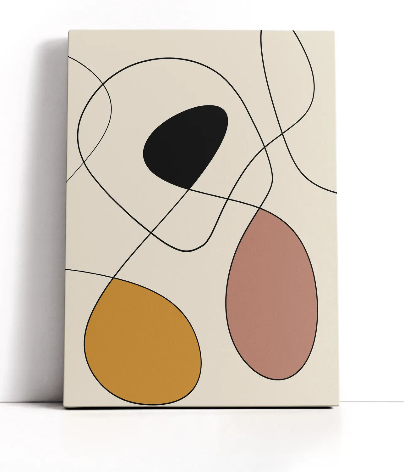 Minimal graceful line art abstract 19 Lærred