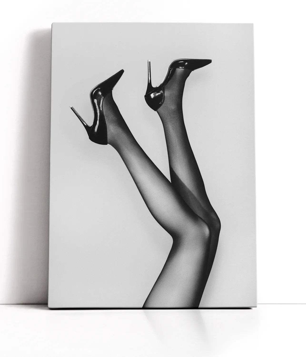 Happy Feet Shoes B&w Lærred