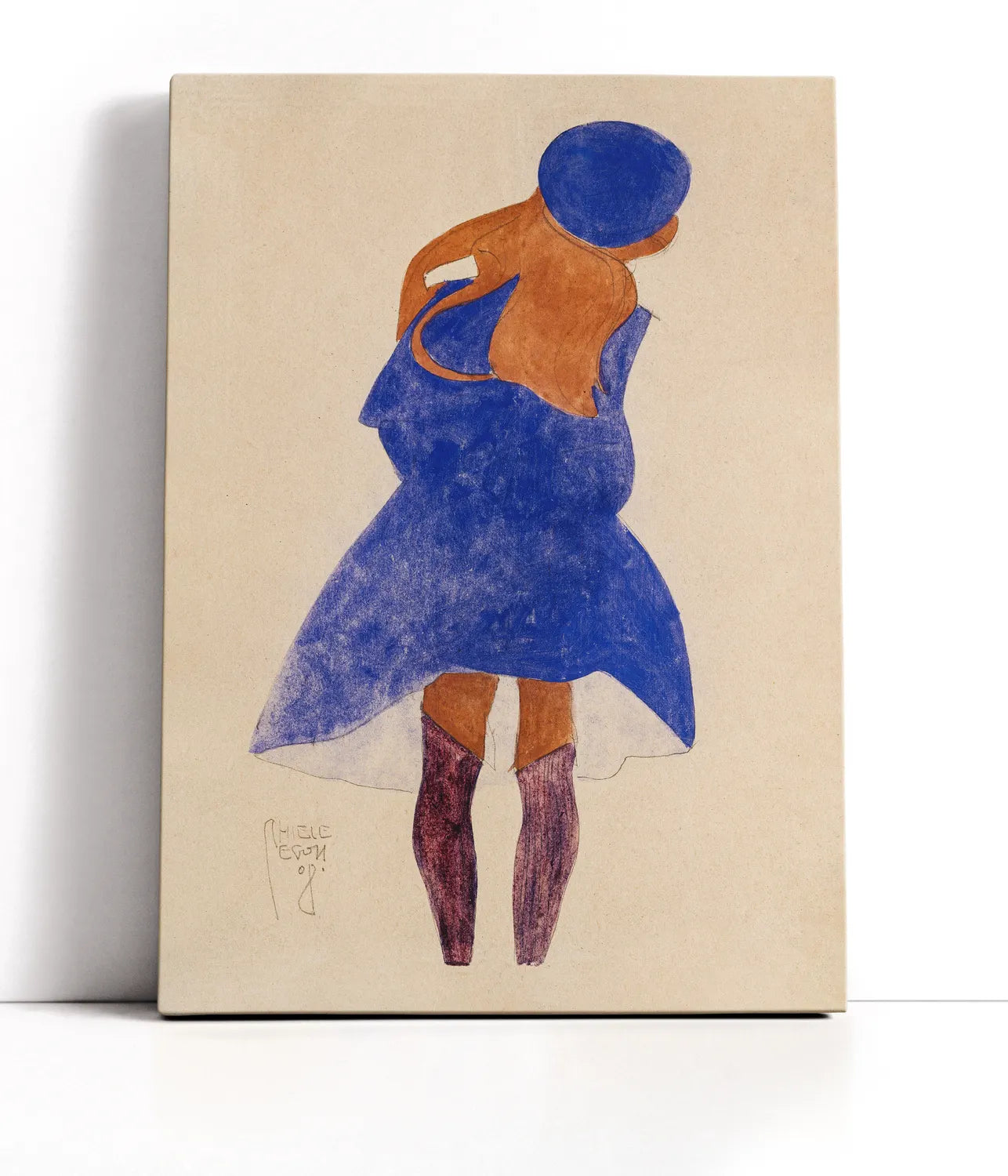 Standing Girl, Back View 1908 Lærred