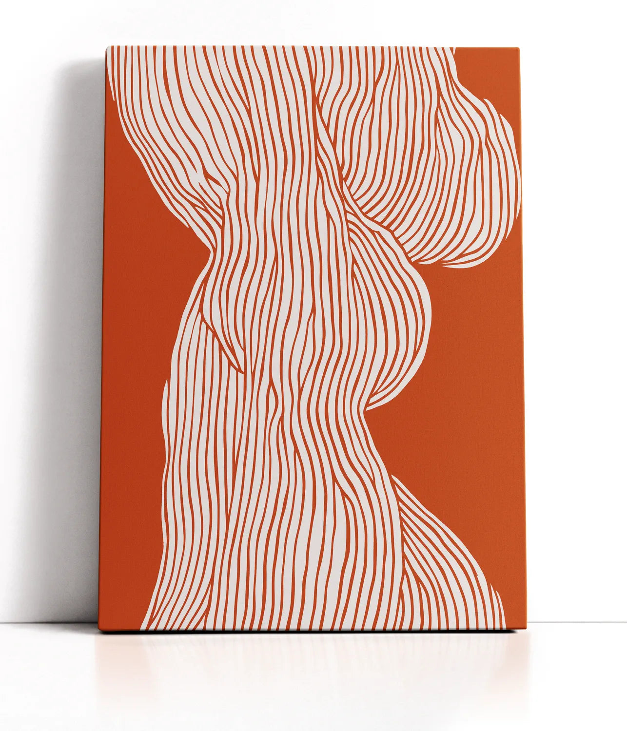 Fibers No 1 (Orange-Brown) Lærred