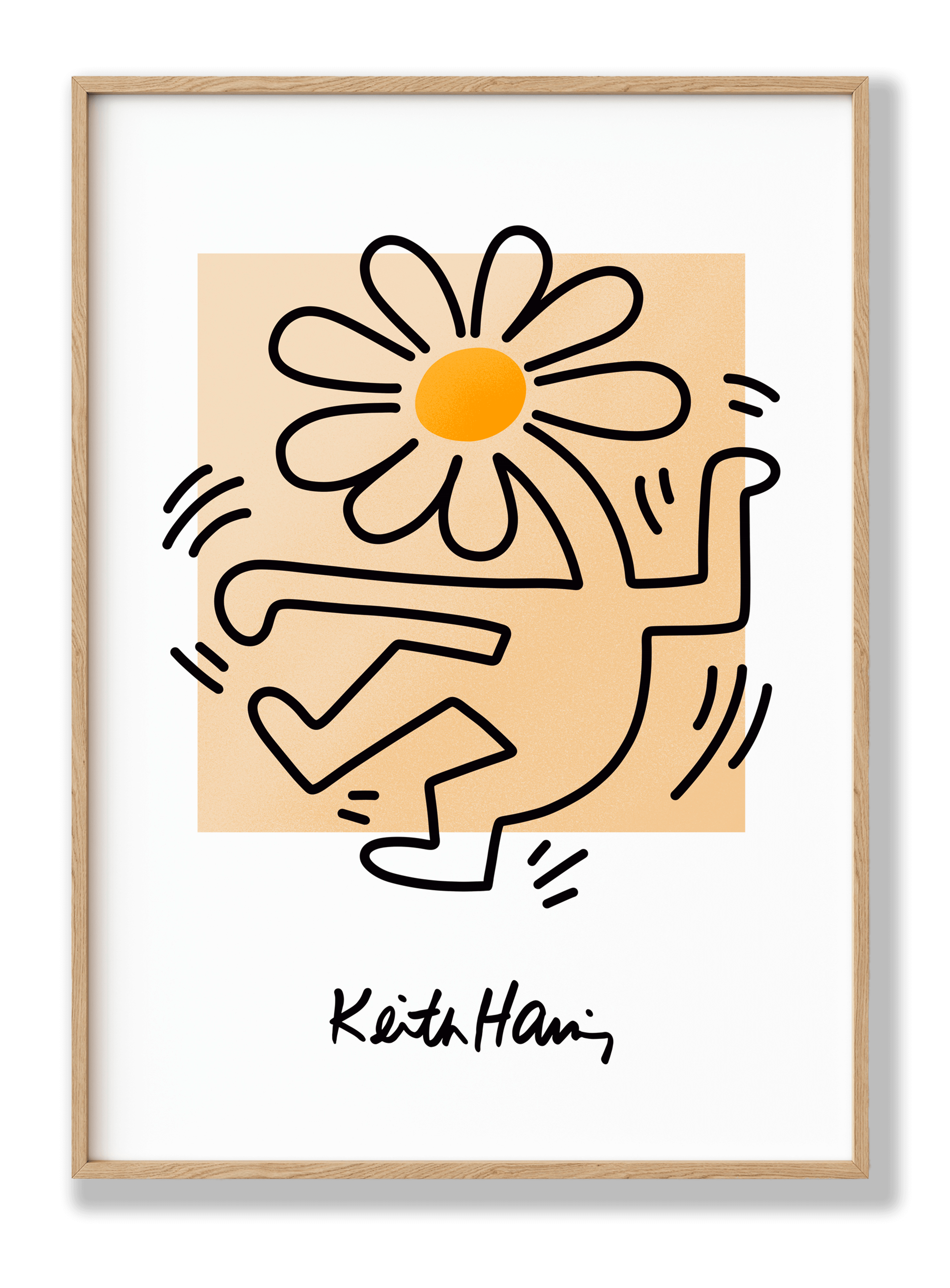 Keith Haring - Blumenkopf Poster