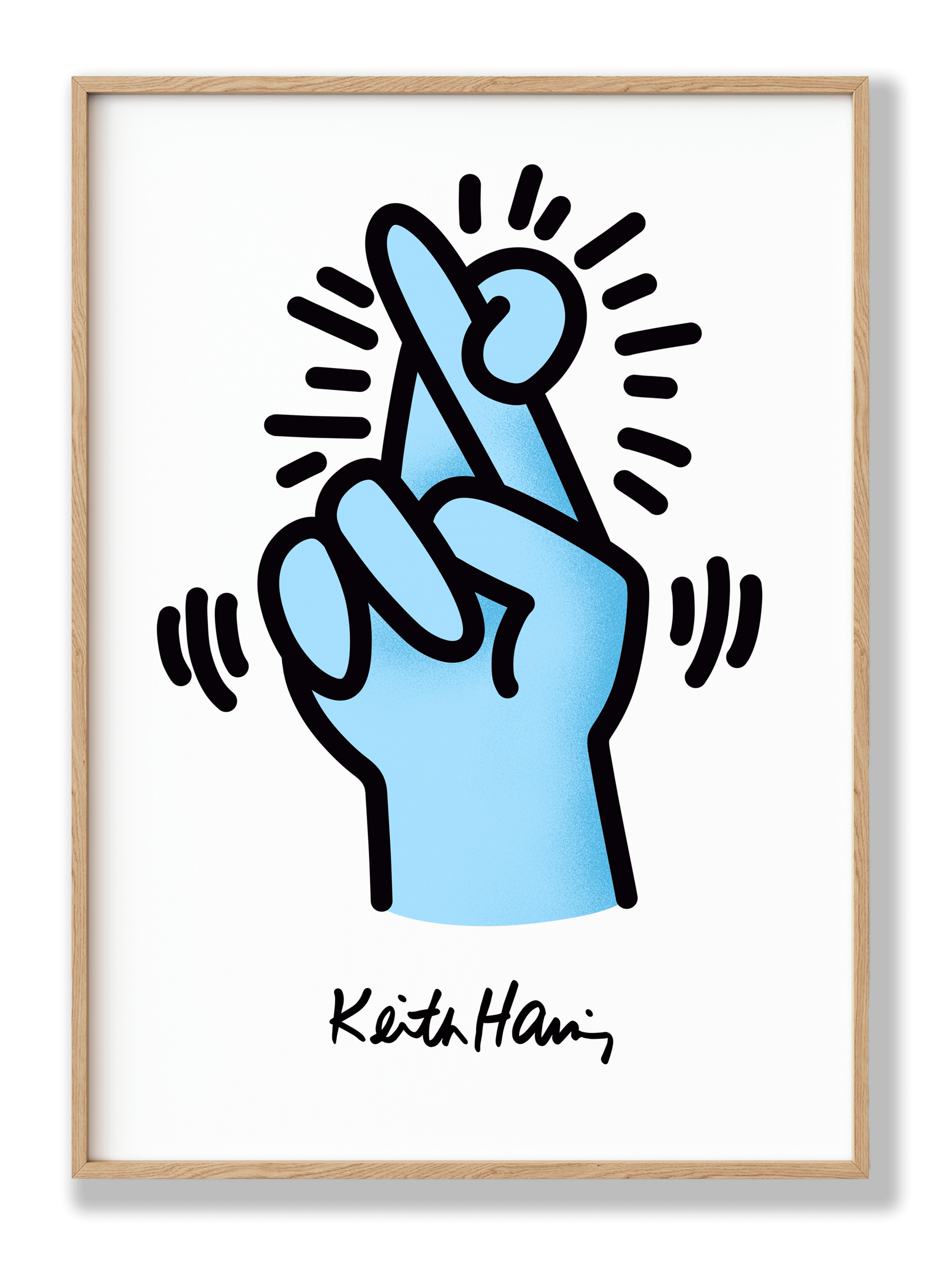 Keith Haring - Fingers Crossed Plakat