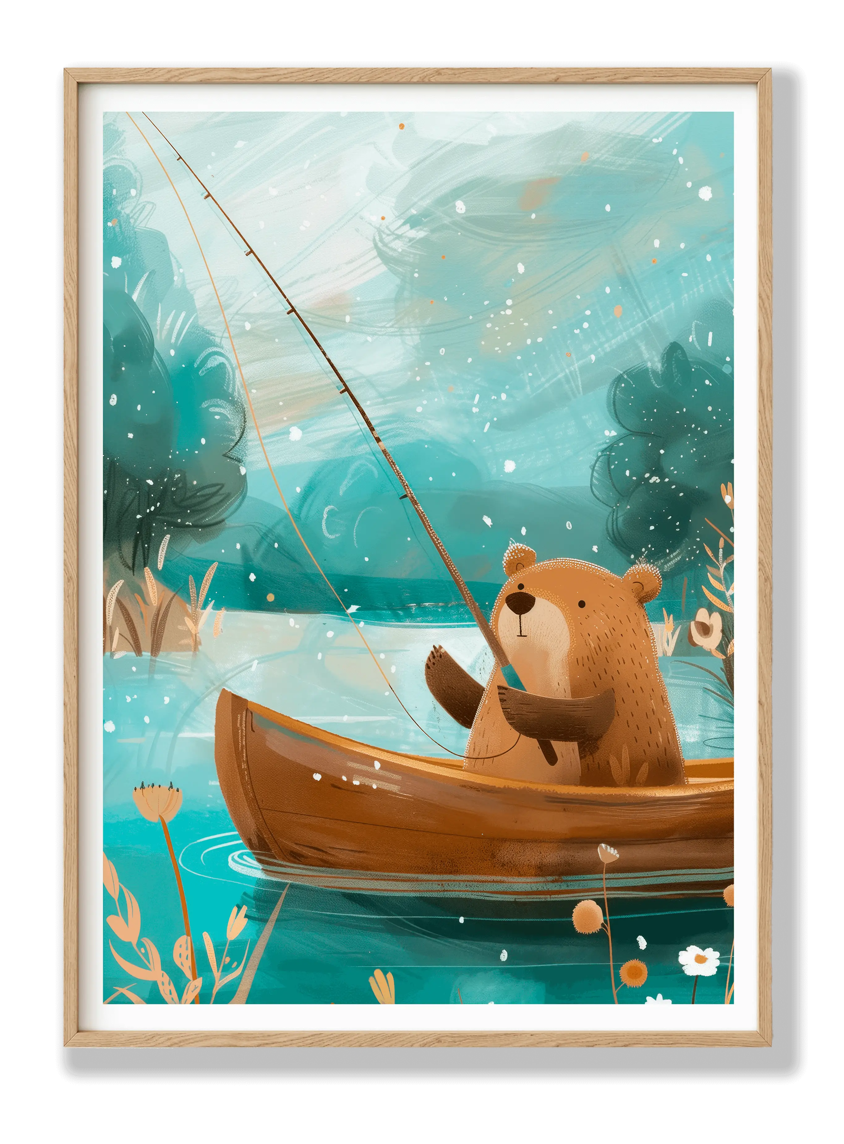Fishing Bear Plakat