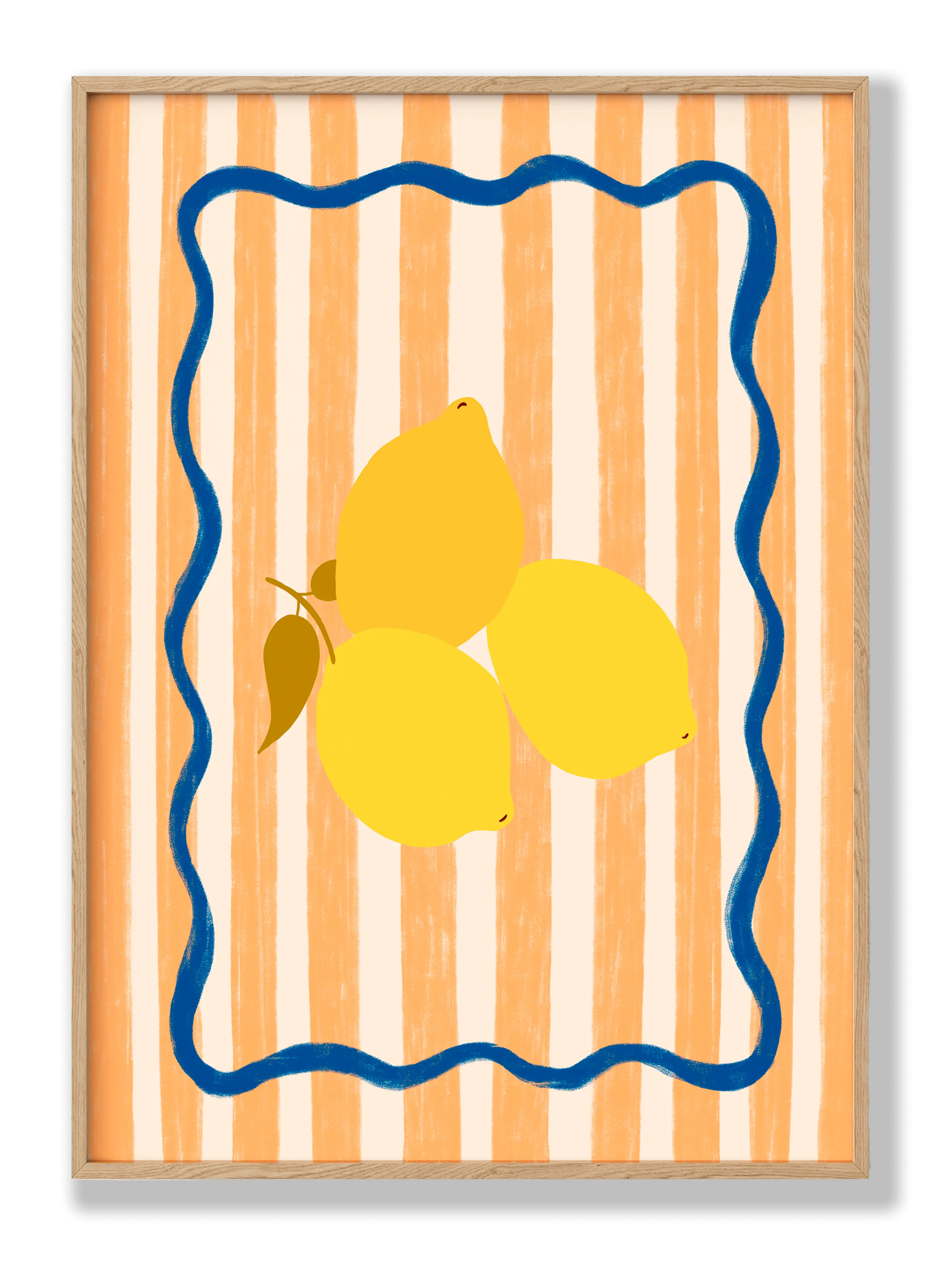 Lemons On Orange Plakat