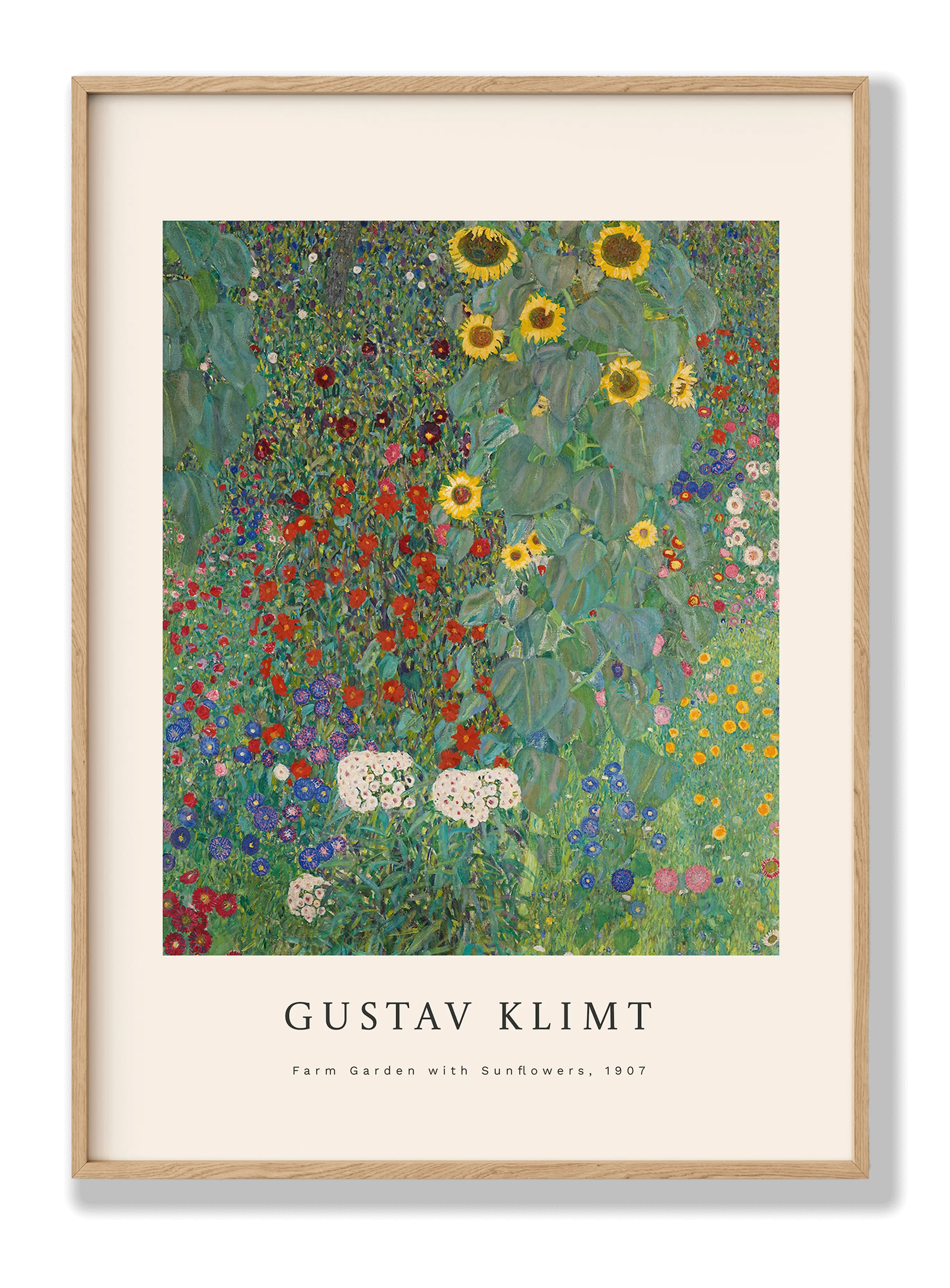 Gustav Klimt - Farm Garden With Sunflowers Plakat
