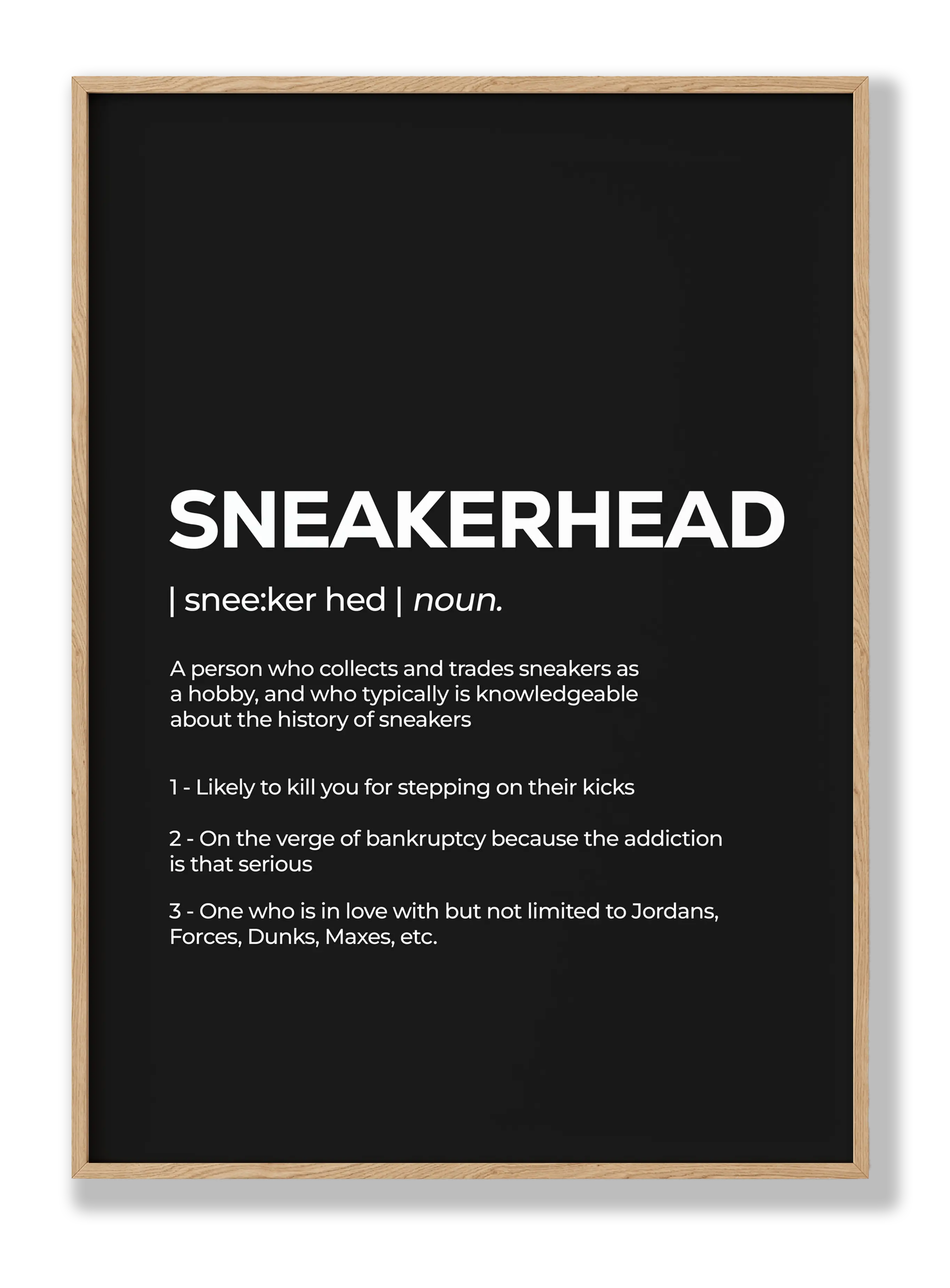 Sneakerhead Black Plakat