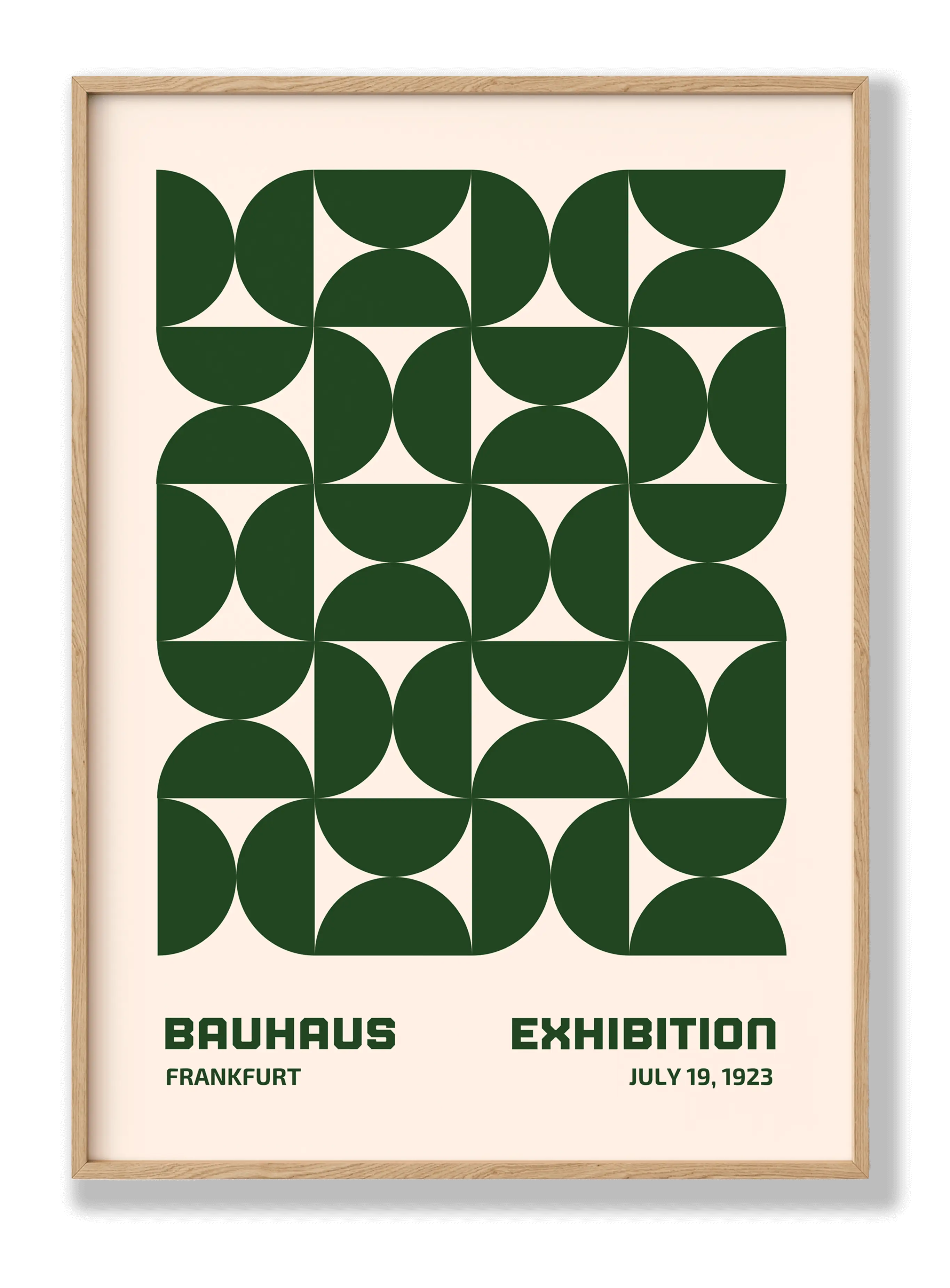 Bauhaus Green Hourglass Poster