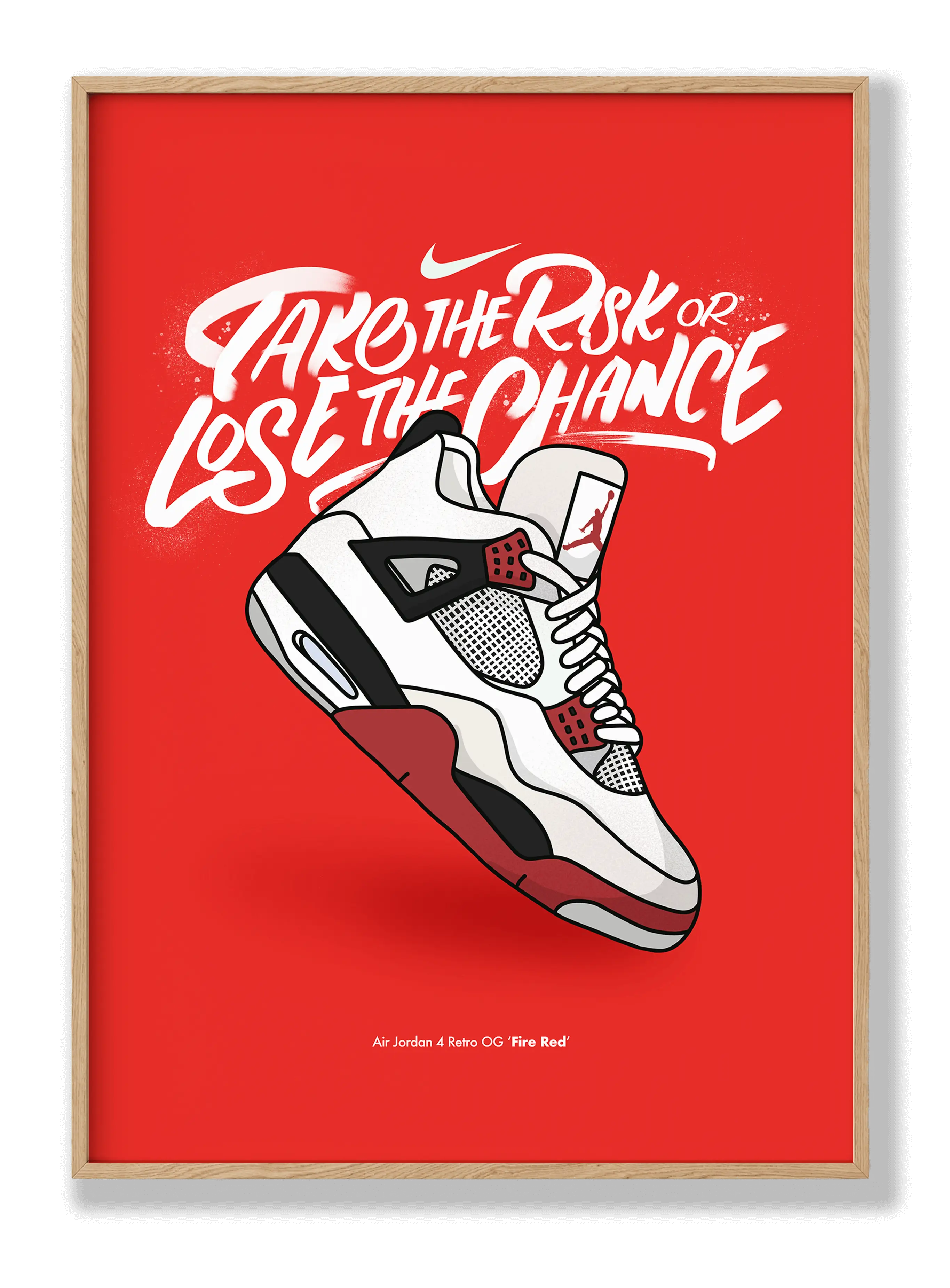 Air Jordan 4 Retro OG „Fire Red“ Poster