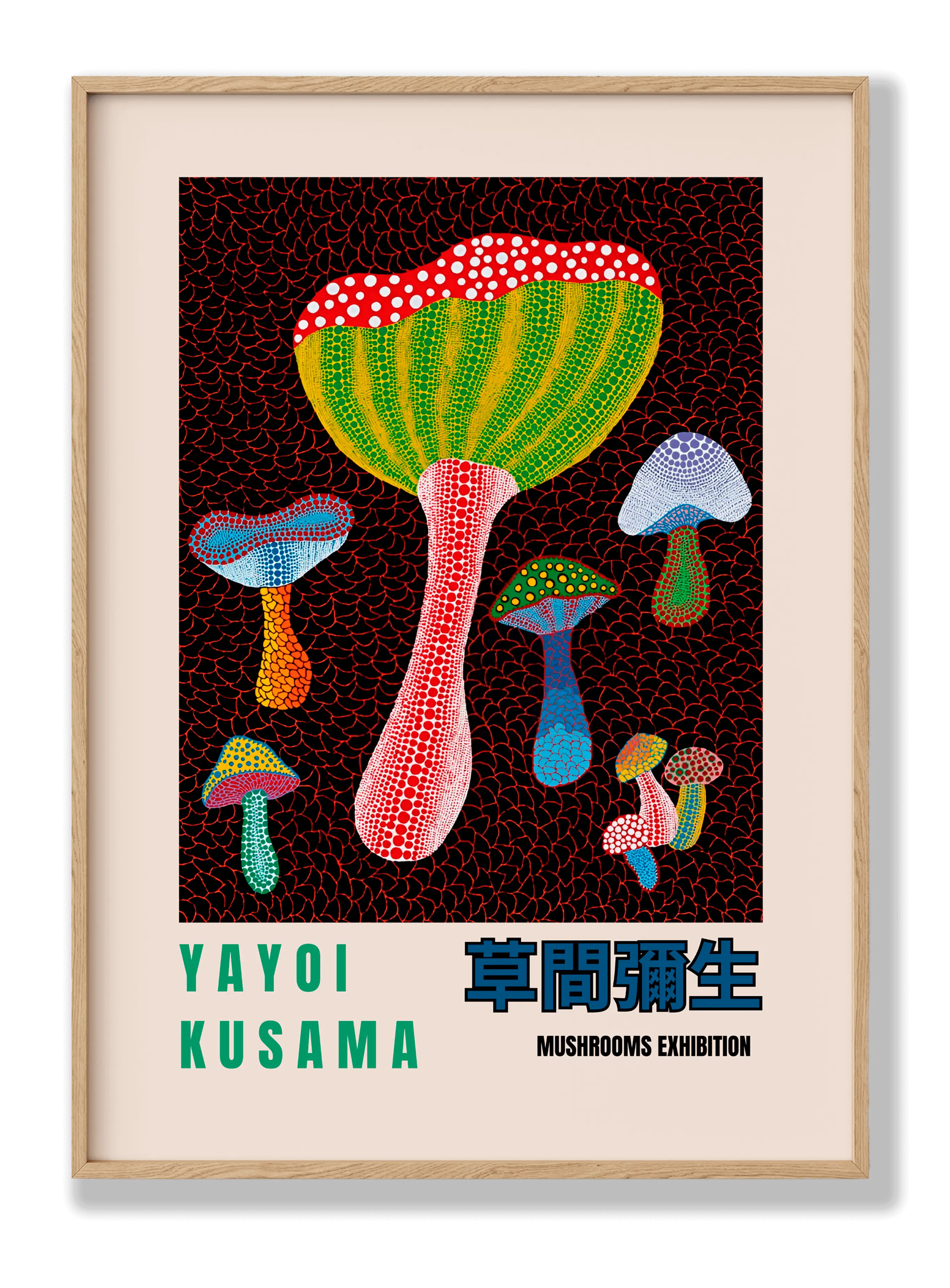 Yayoi Kusama - Mushroom Exhibition Plakat