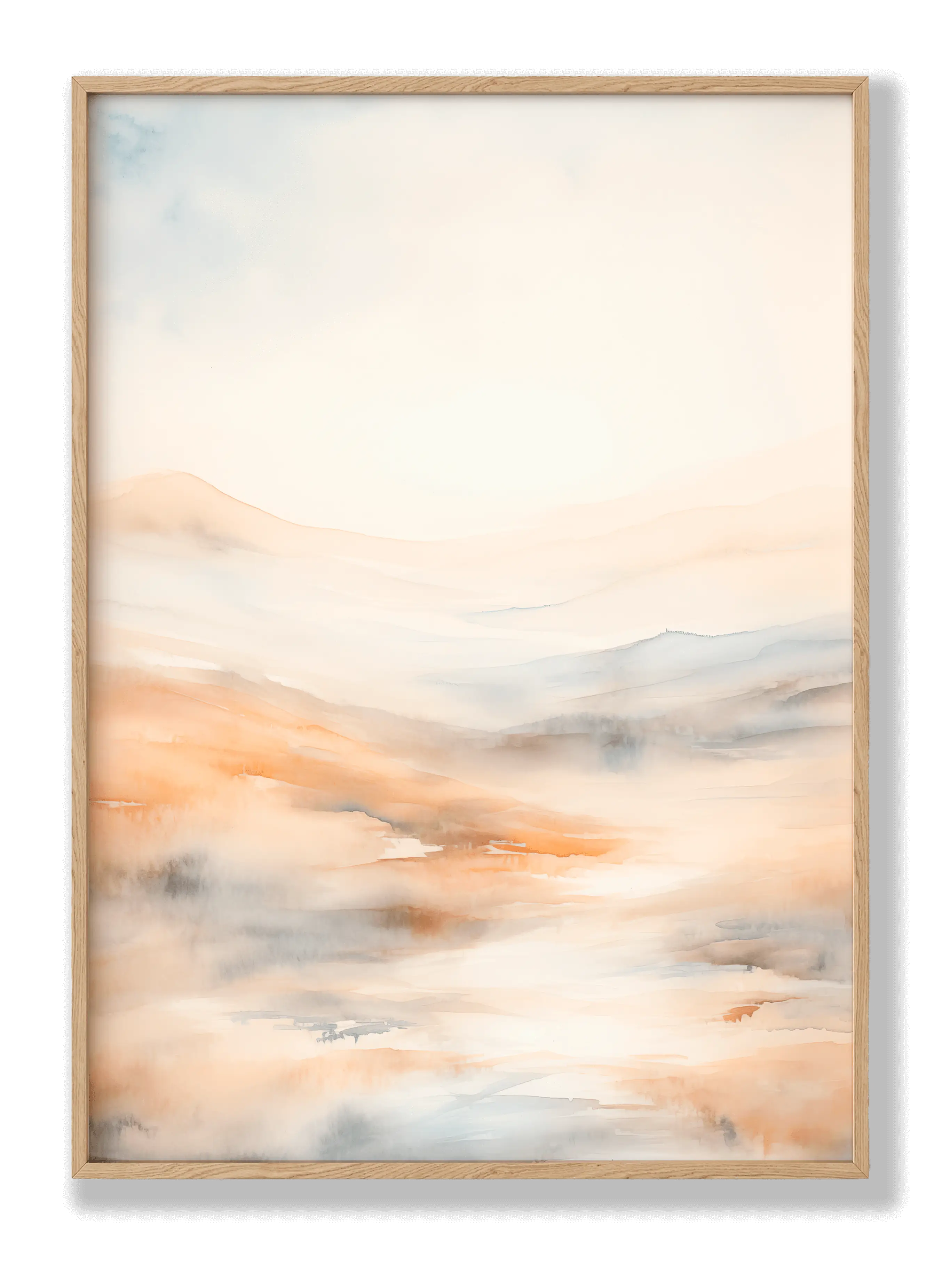 Beige Mountains Abstract Poster