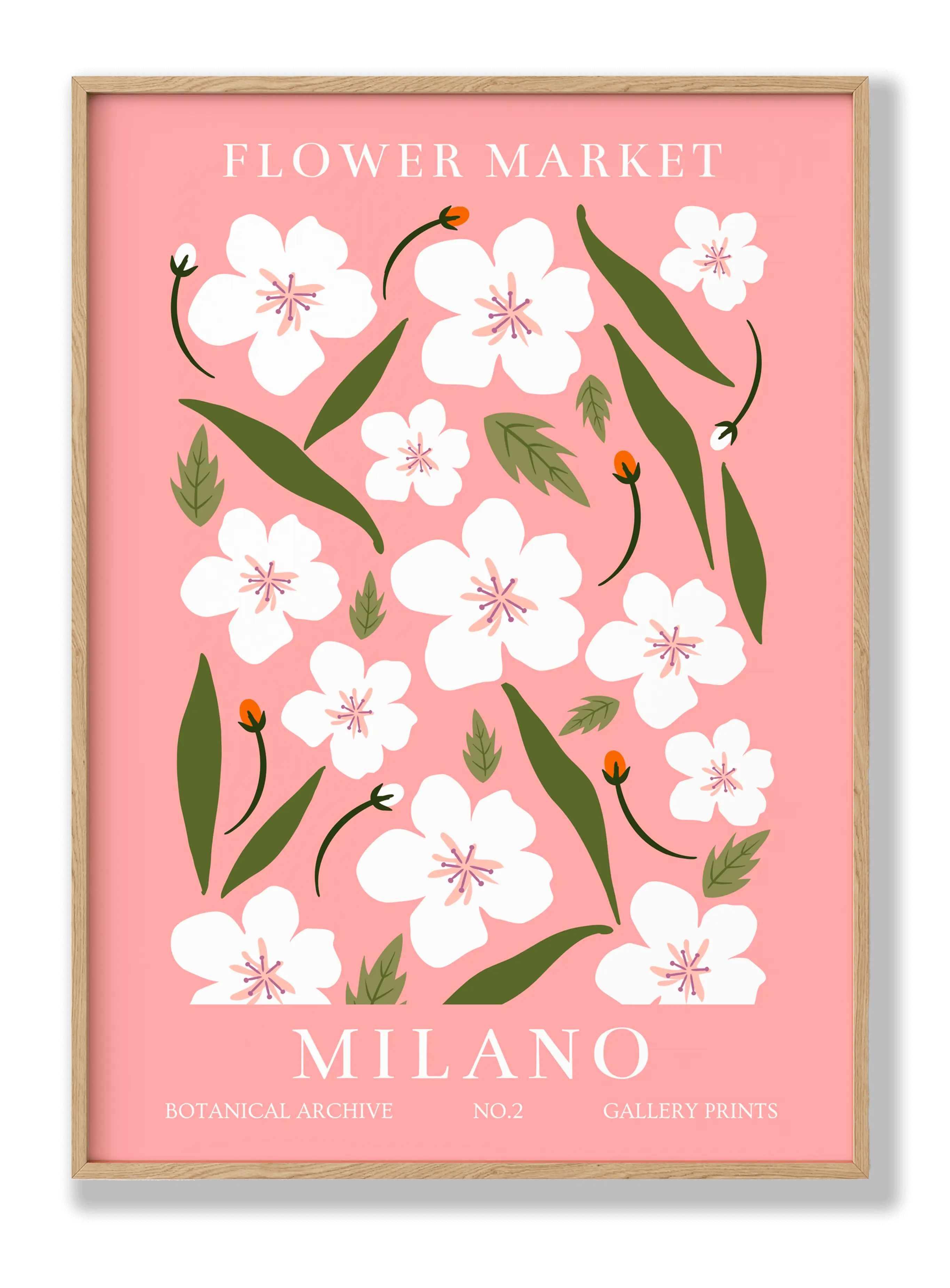 Blumenmarkt Mailand Poster