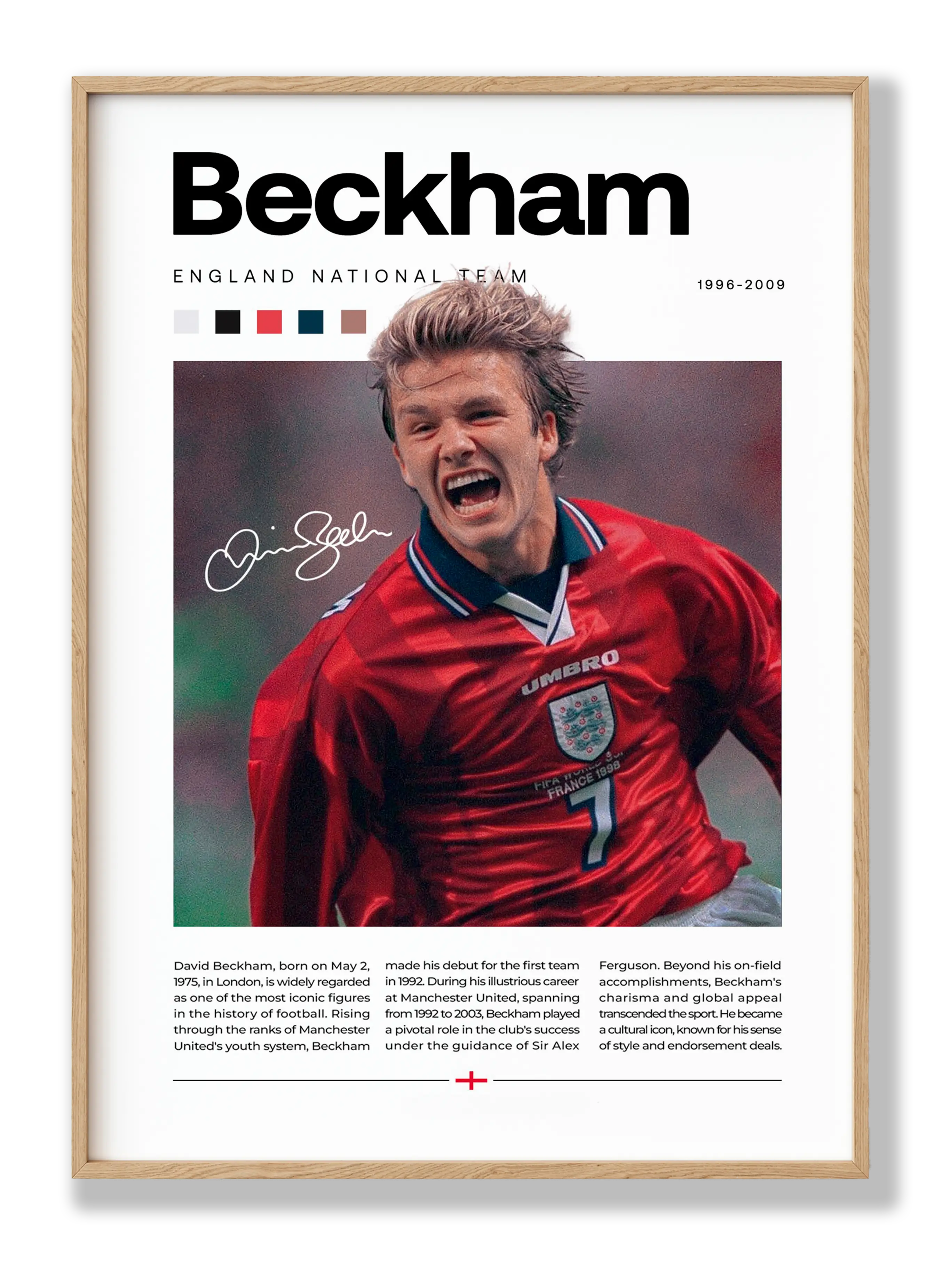 Beckham - England Plakat