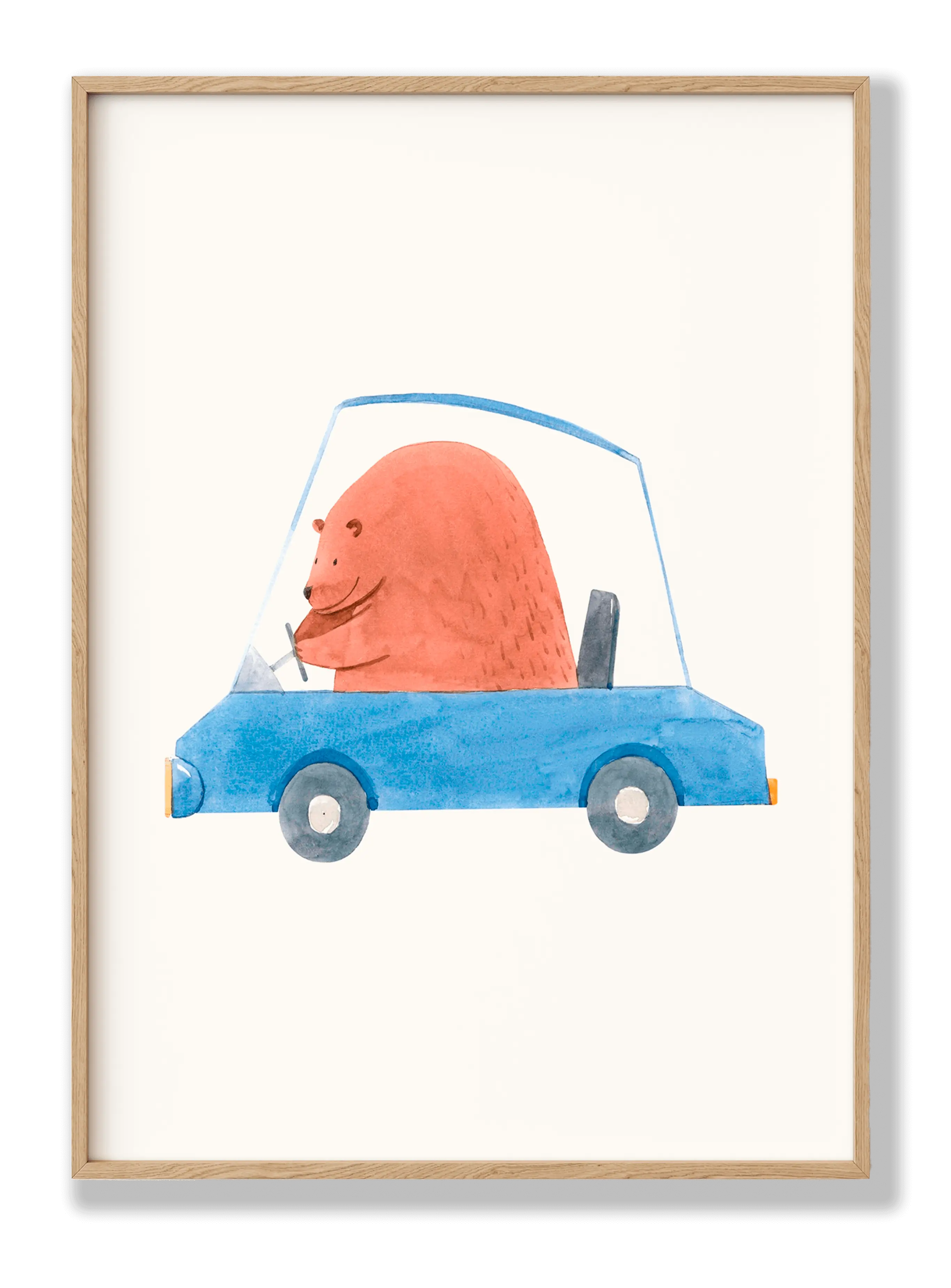 Driving Bear Poster