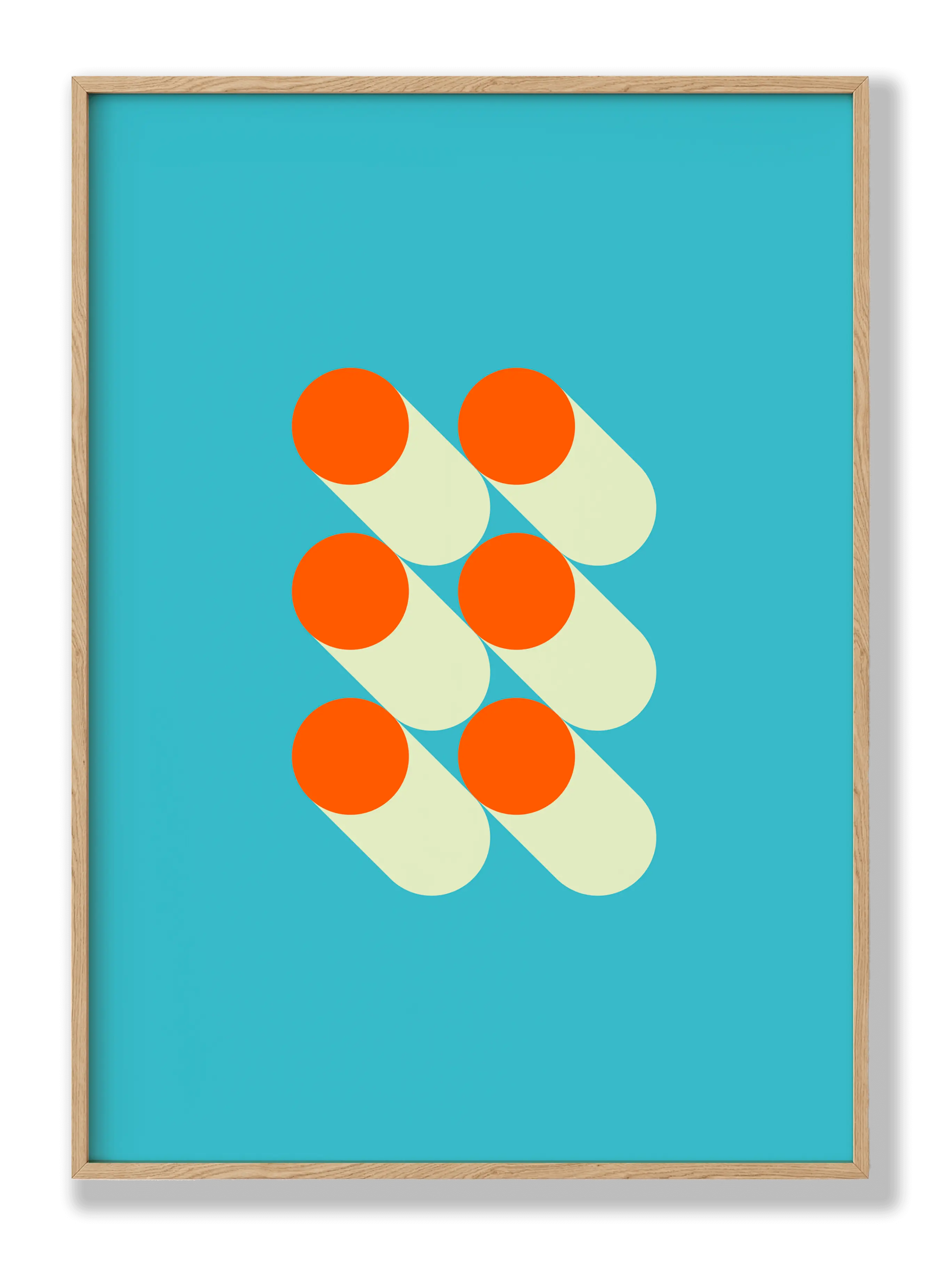 Bauhaus Orange Kreise Poster