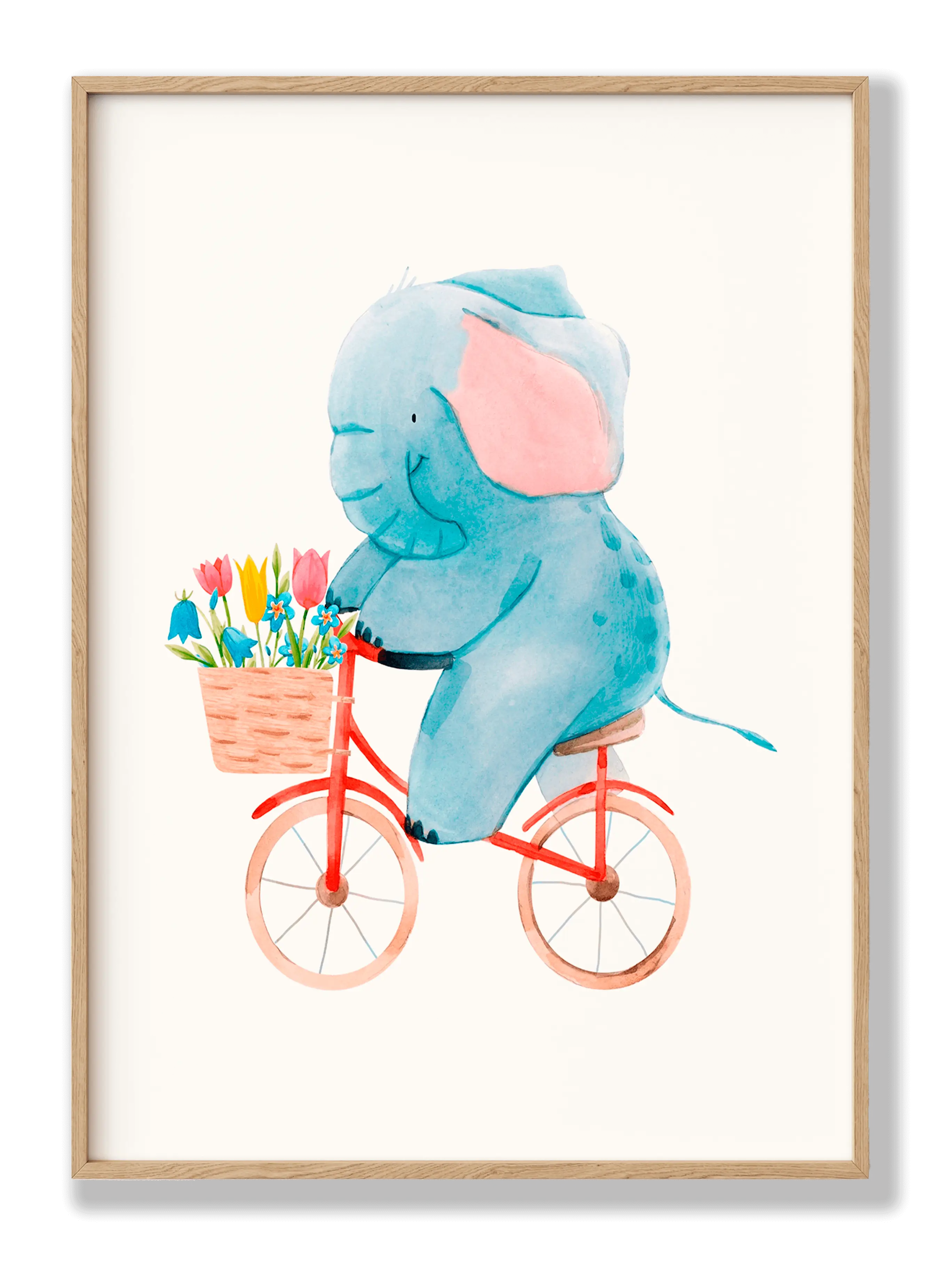 Elephant On Bike Poster