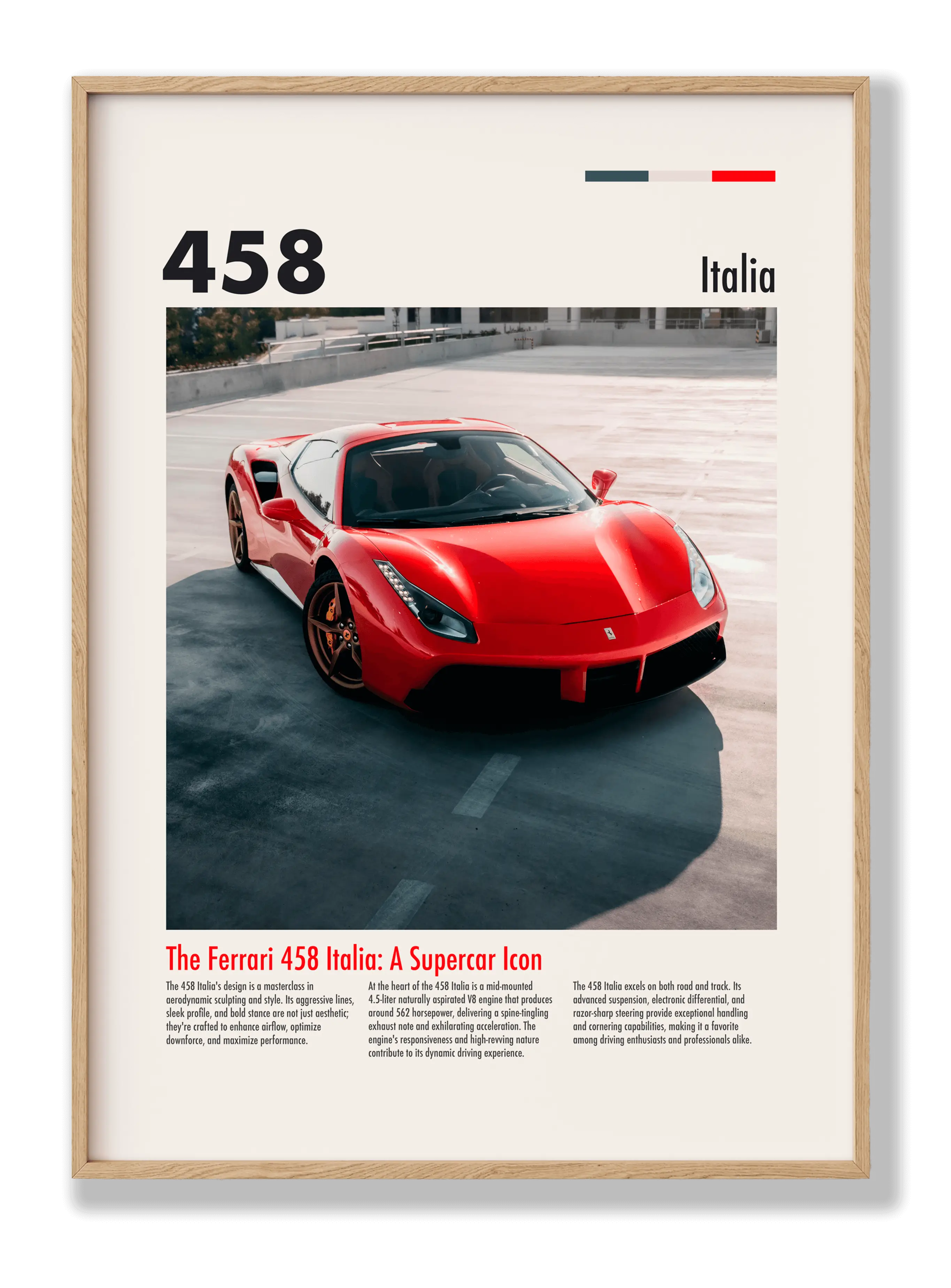 Ferrari 458 Italia Plakat