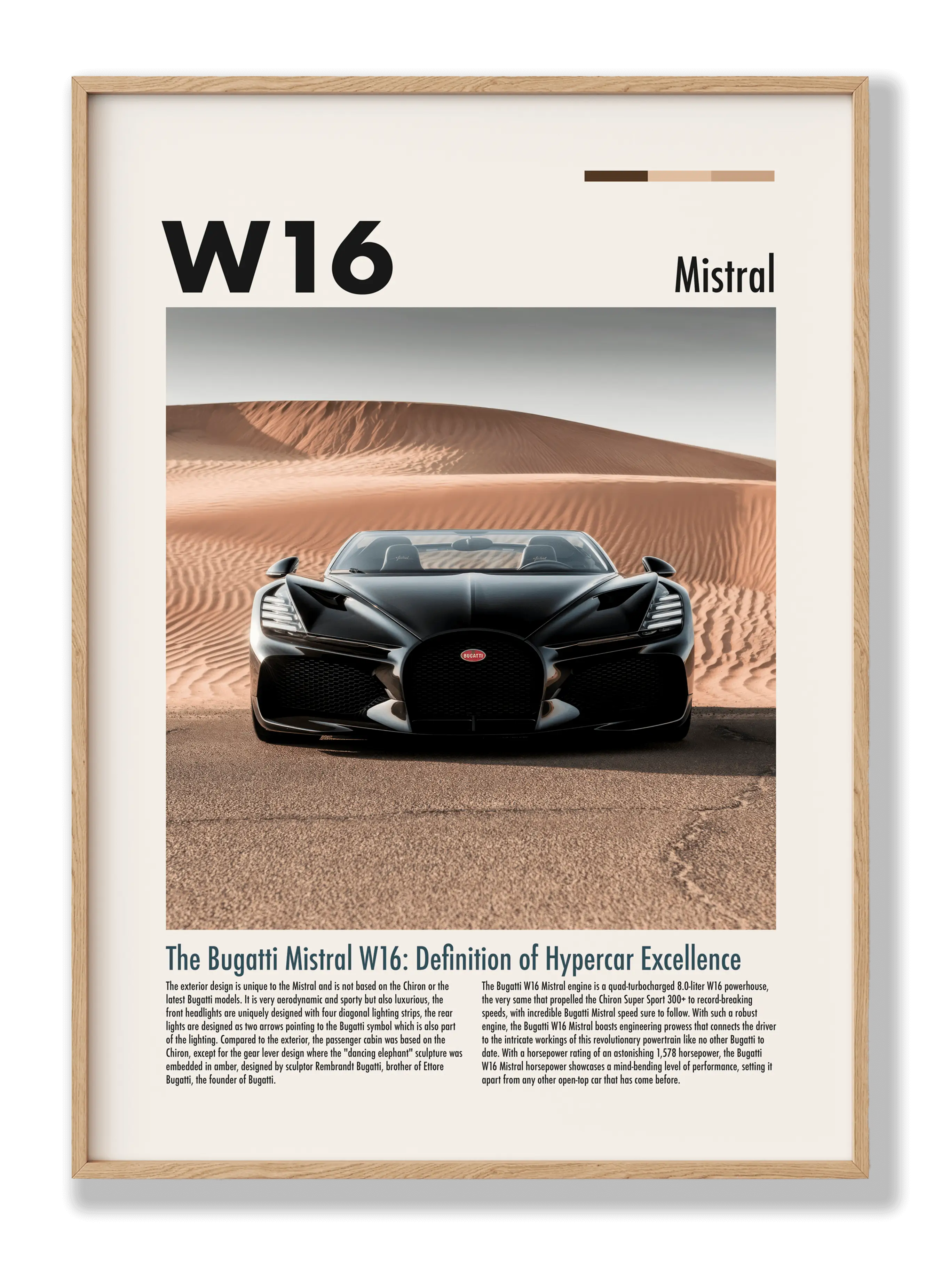 Bugatti Mistral W16 Plakat