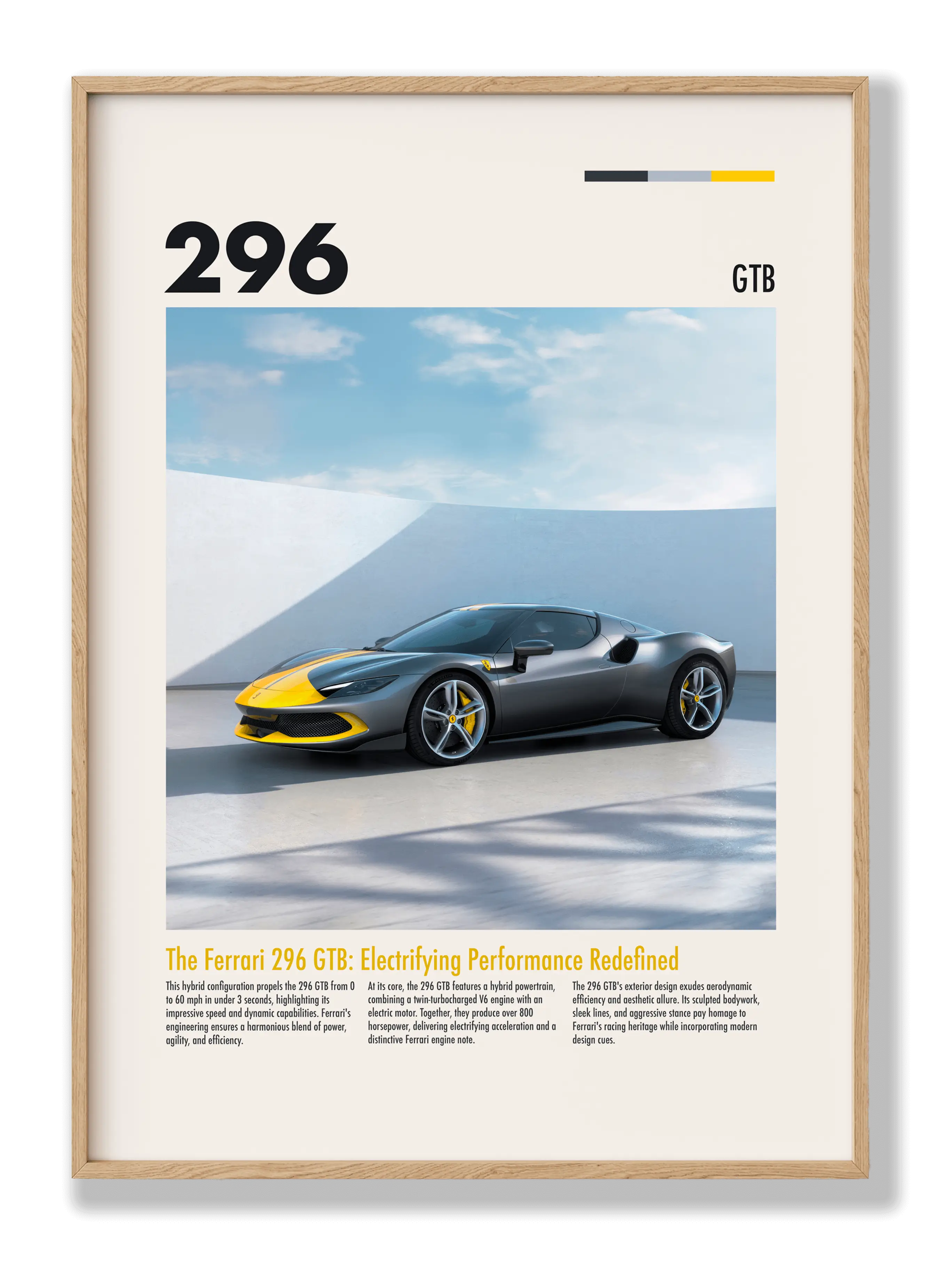 Ferrari 296 Plakat