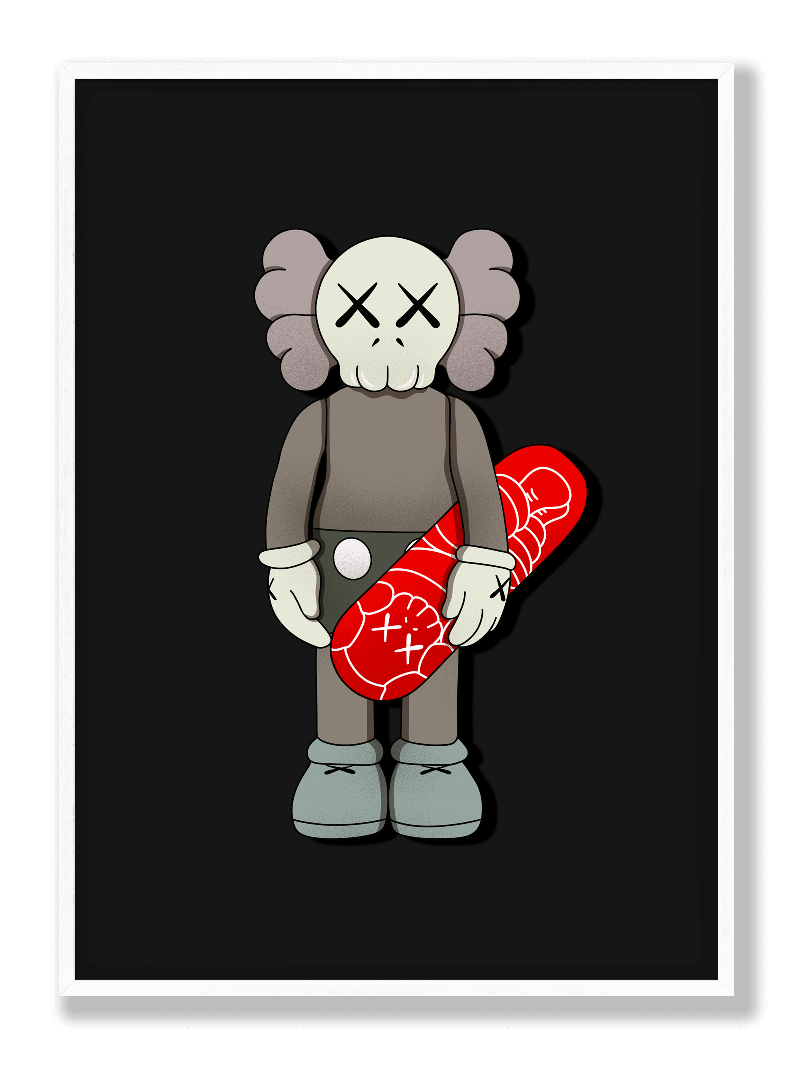 Skateboarder Kaws Poster