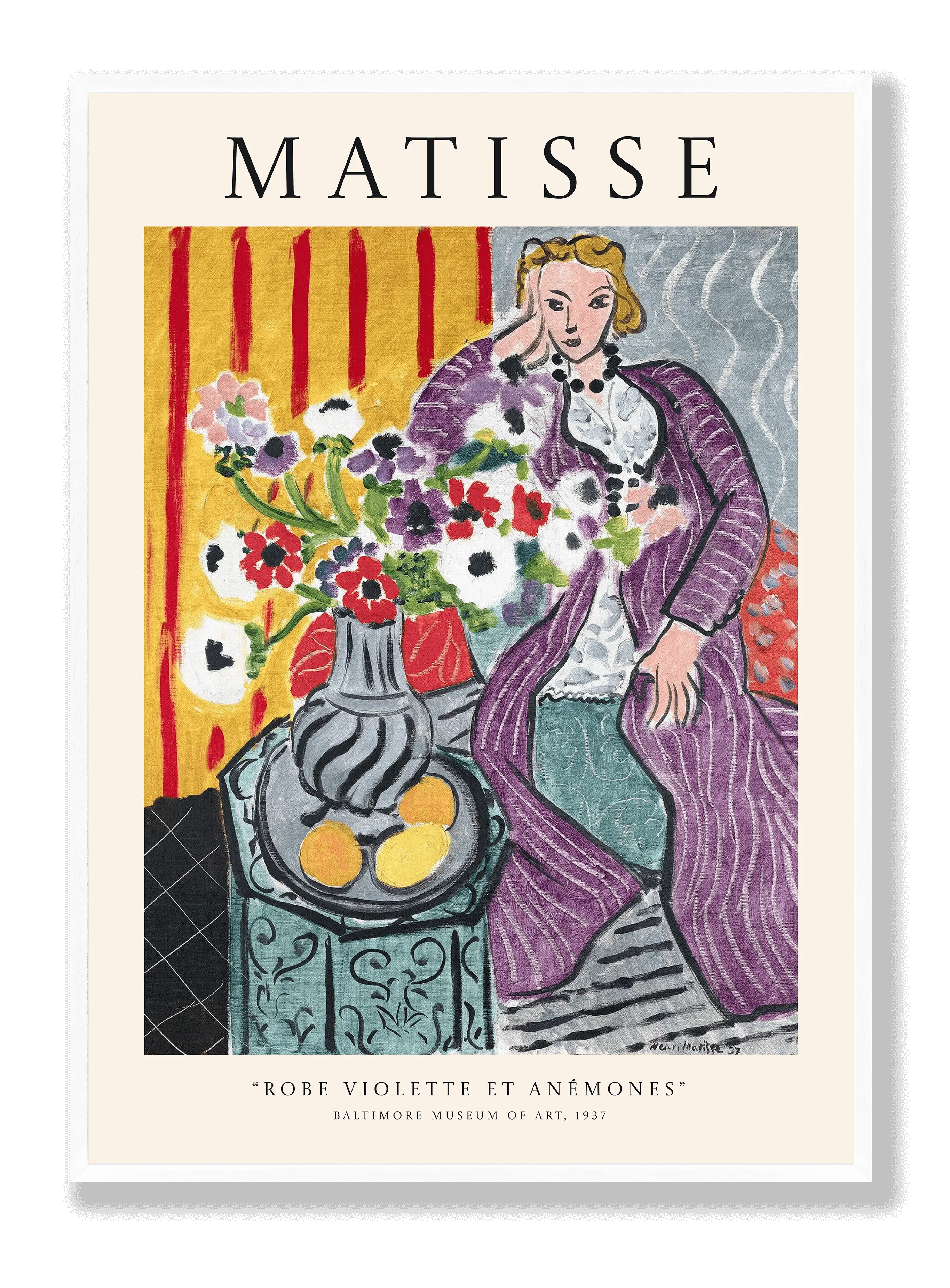 Henri Matisse – Robe Violette et Anemones Poster
