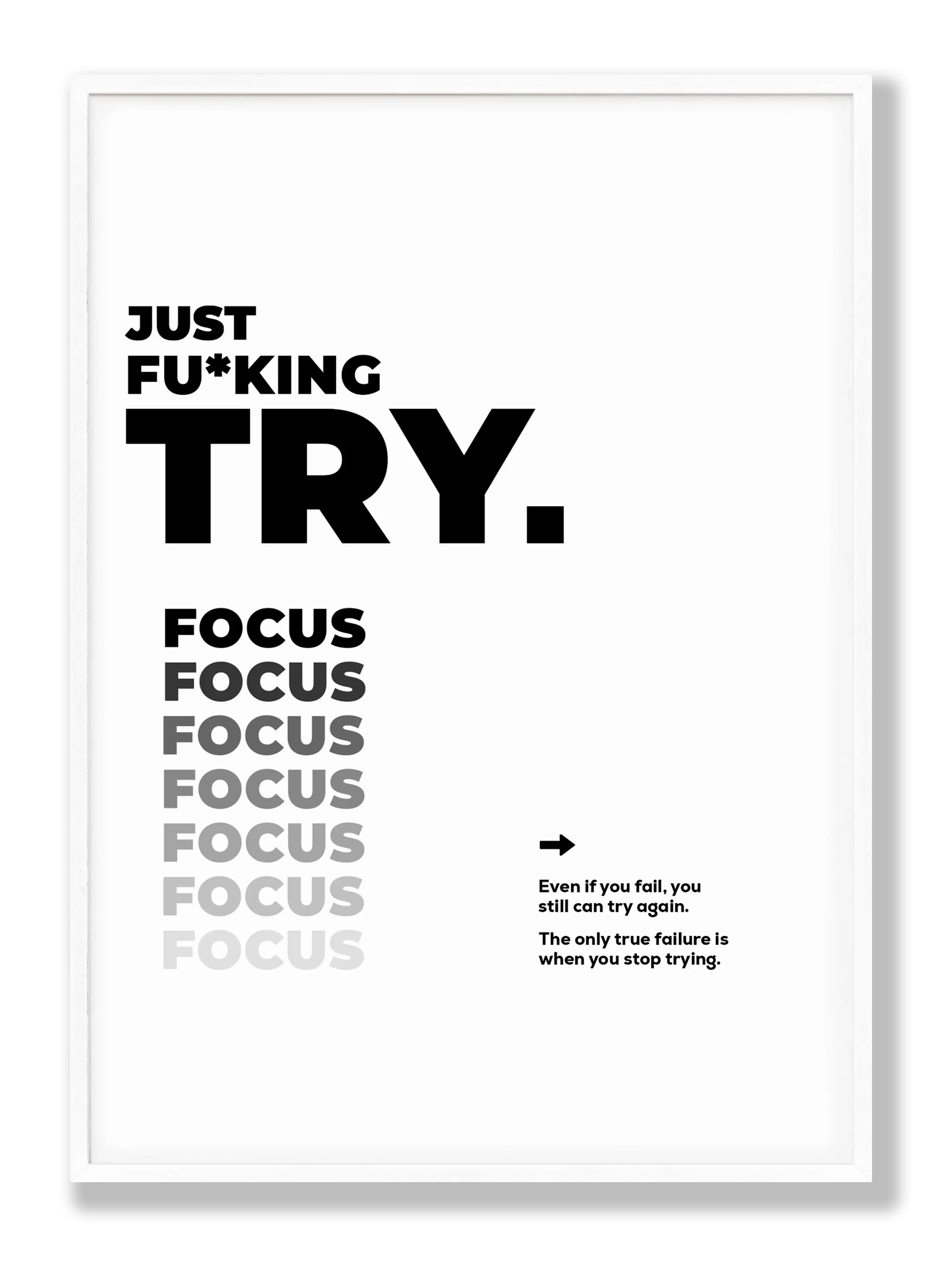Just f*cking try Plakat