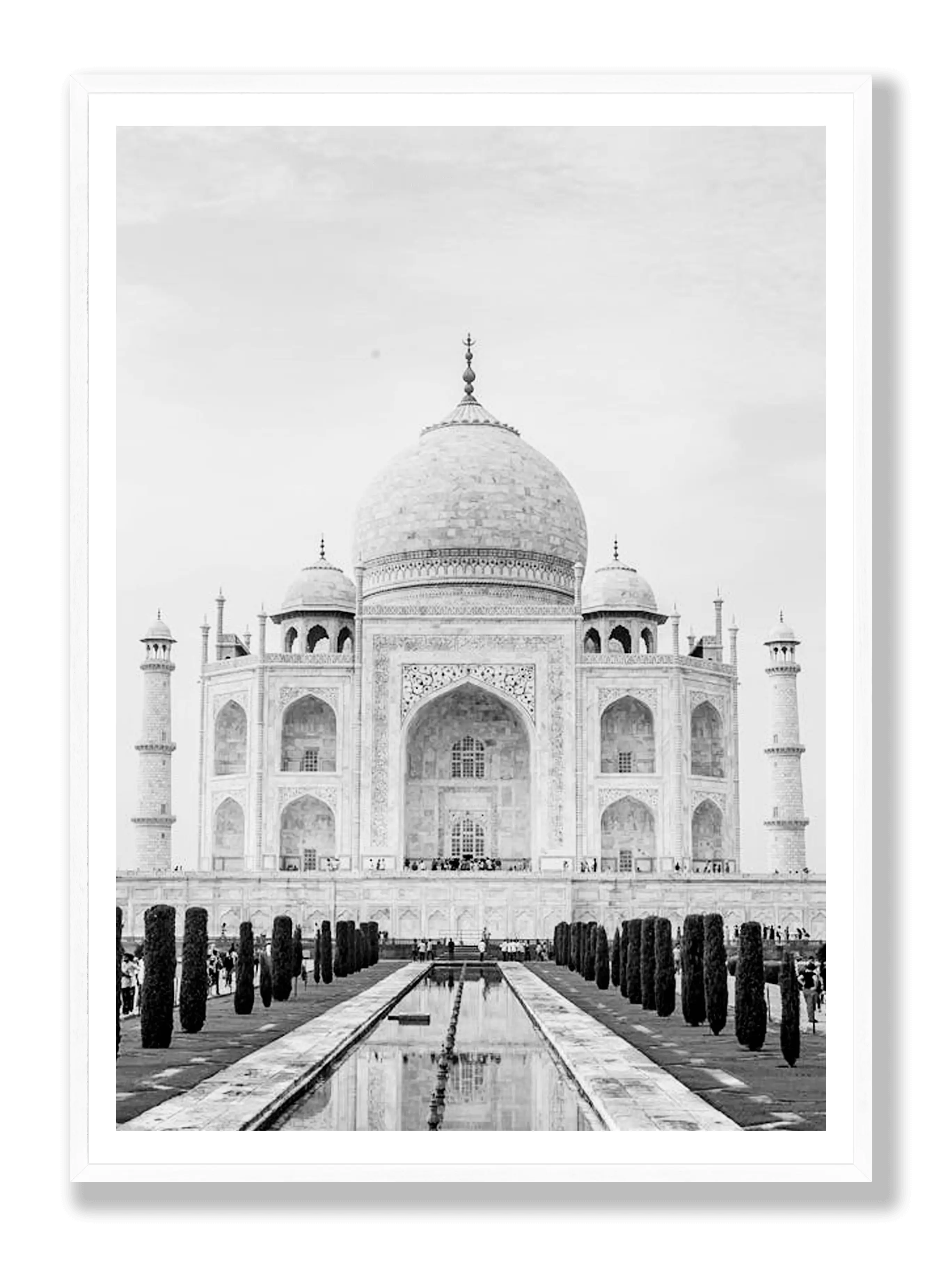 Taj Mahal Black/White Plakat