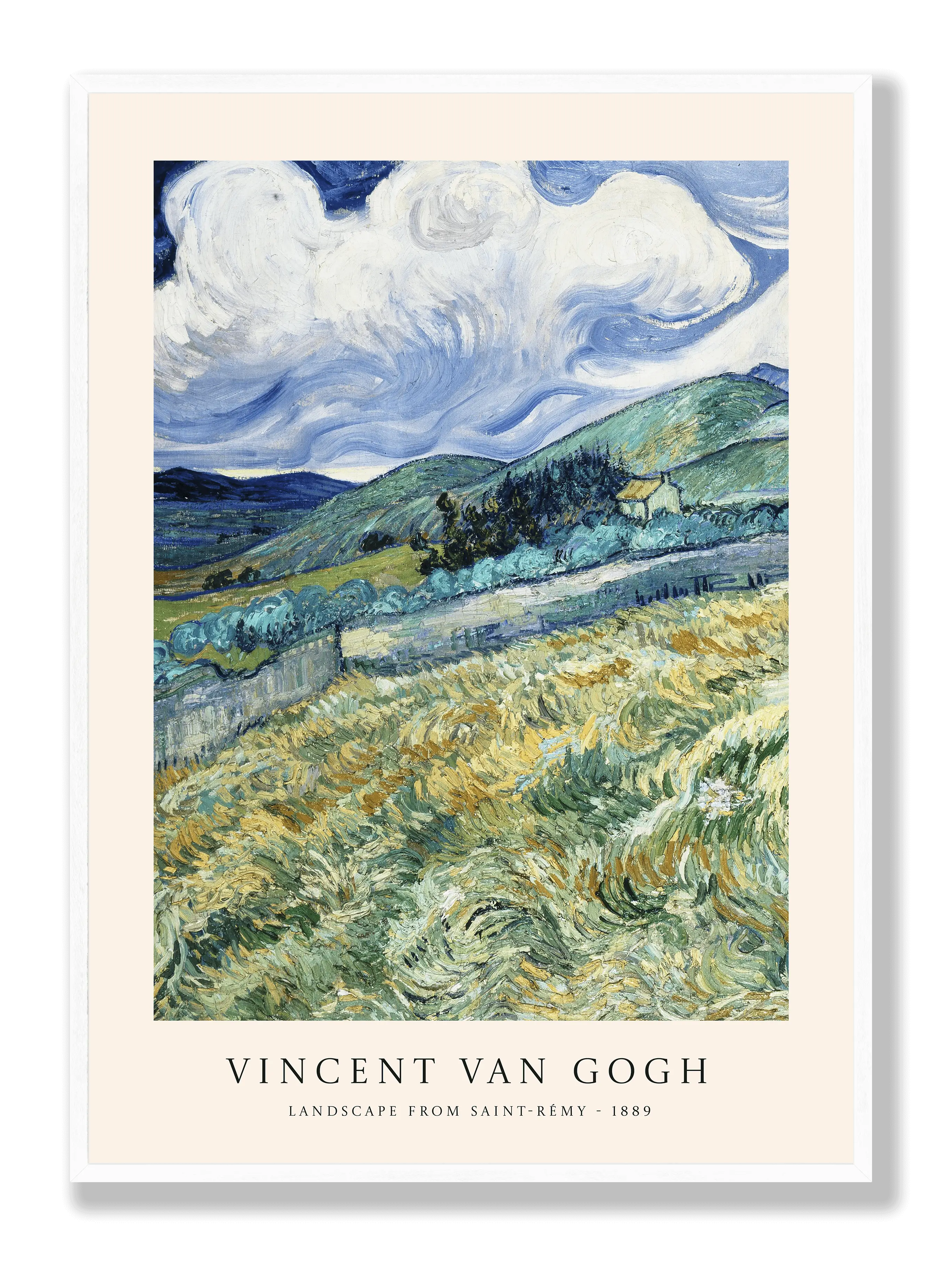 Poster Van Gogh - Landschaft von Saint-Rémy