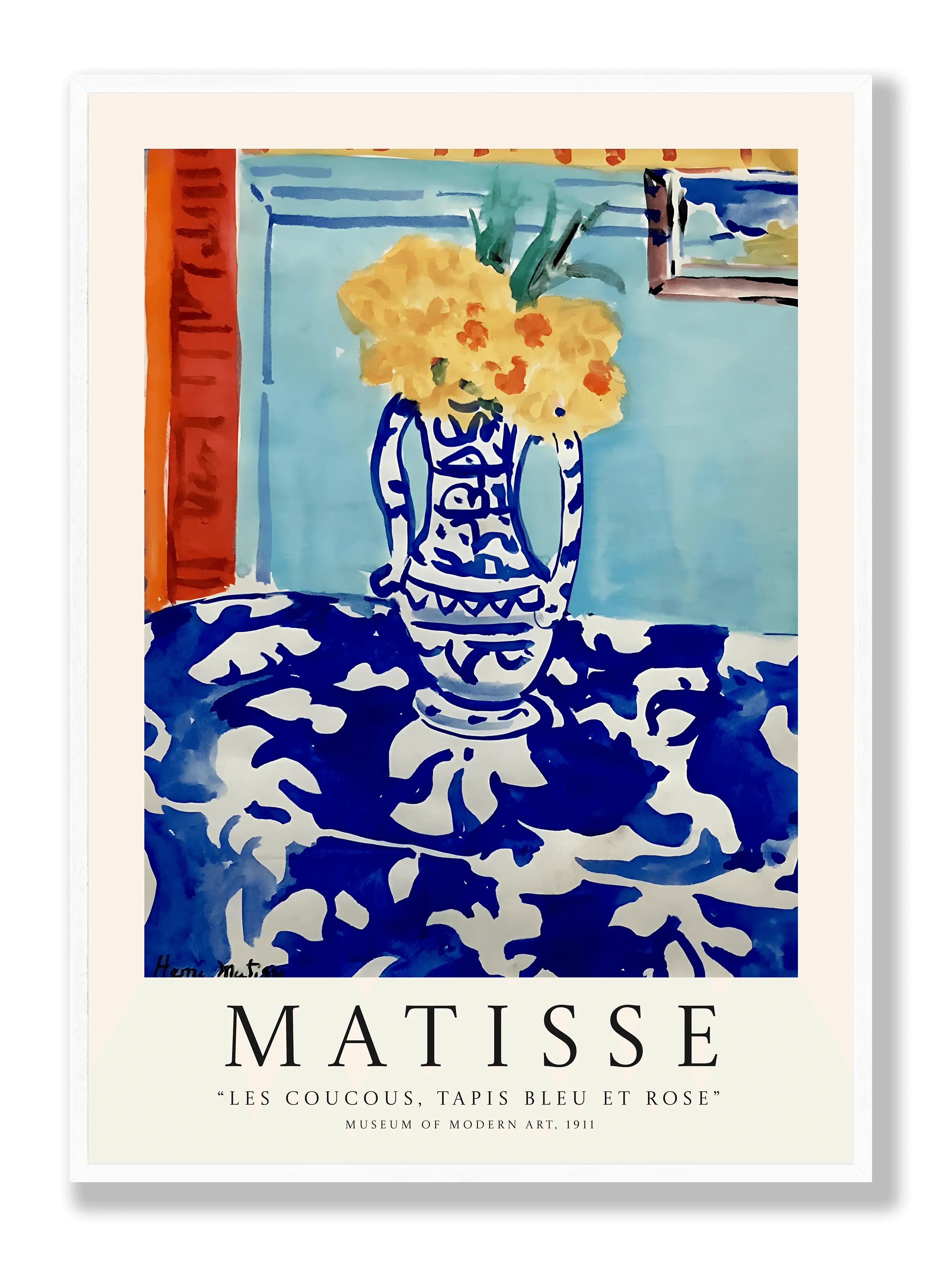 Henri Matisse – Les Coucous, Tapis Bleu und Rose Poster