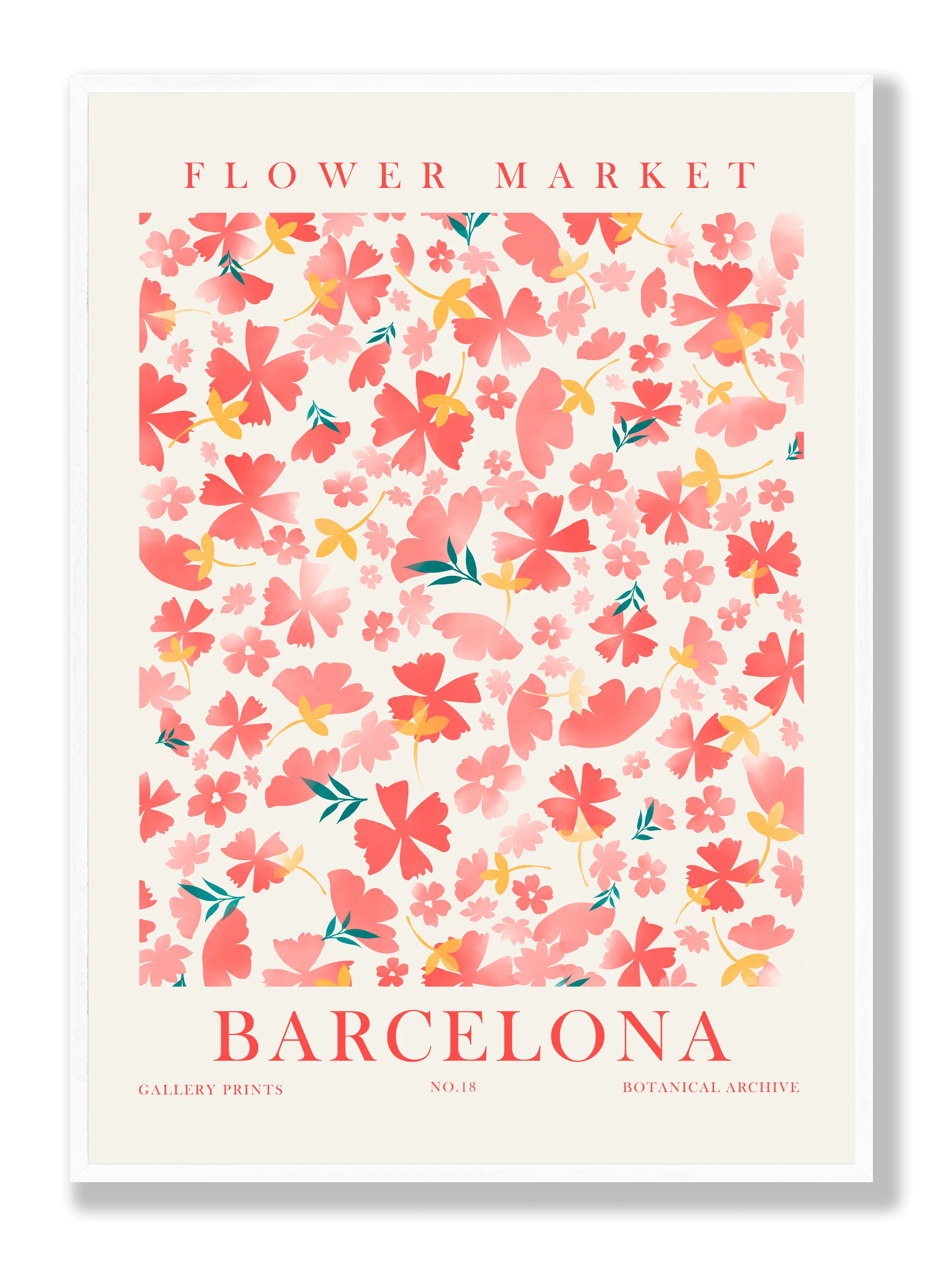 Blumenmarkt Barcelona Poster
