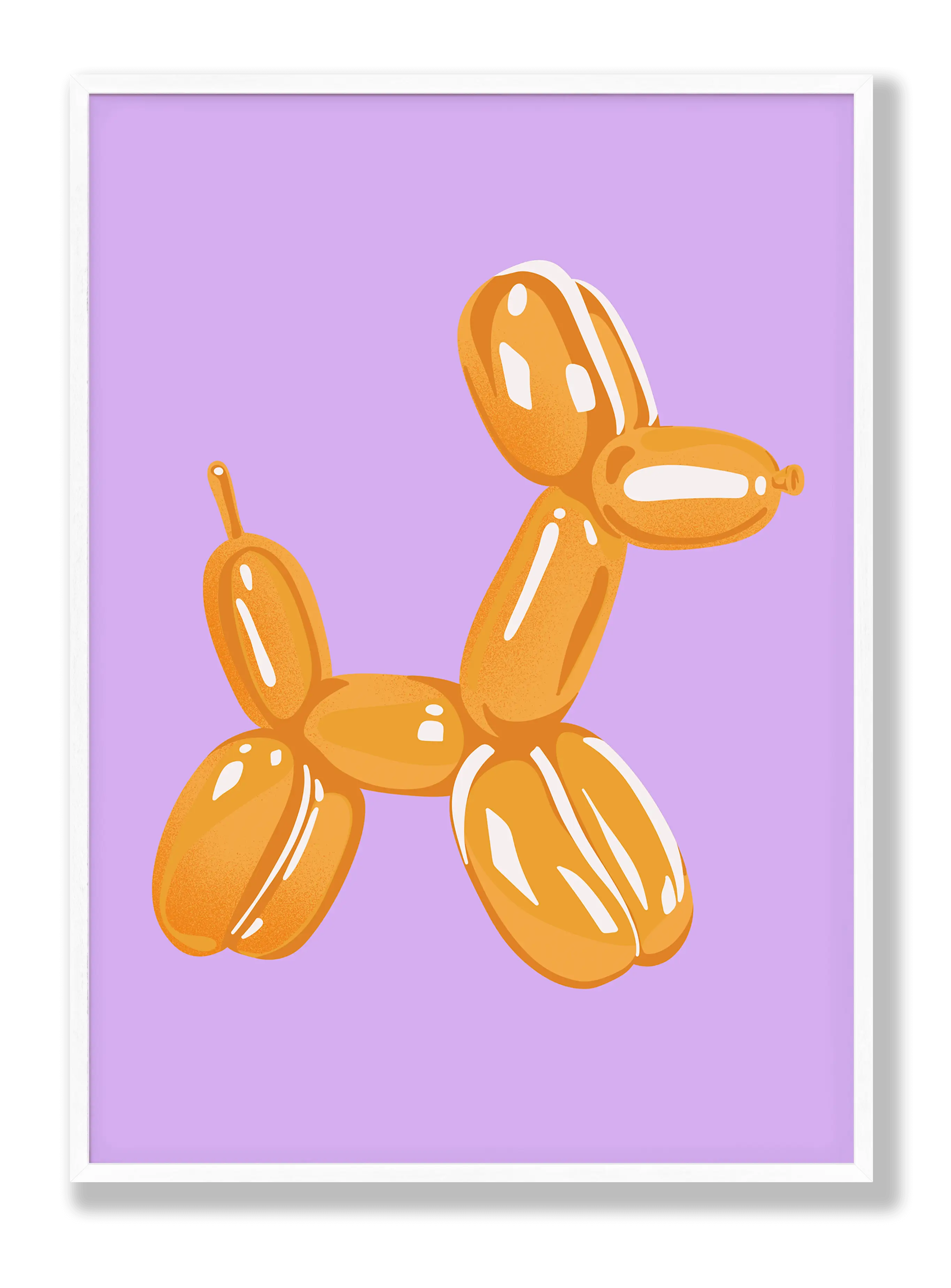 Yellow Balloon Dog Plakat