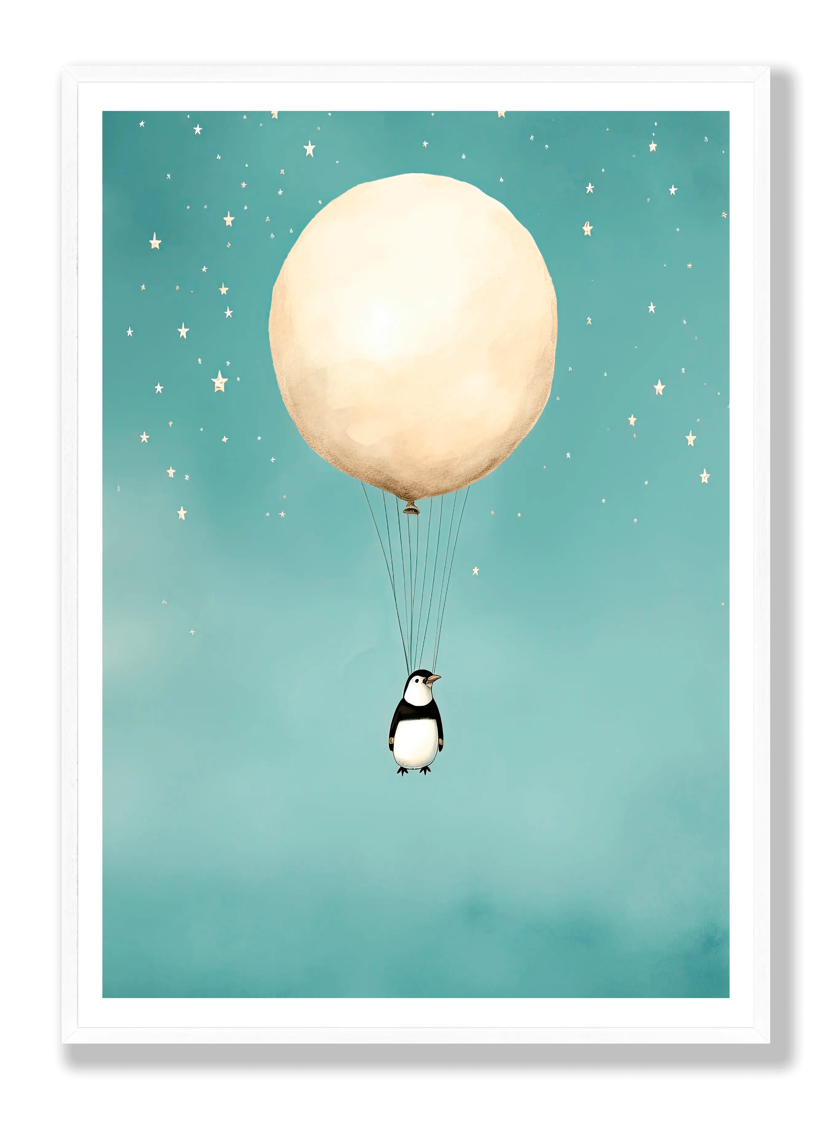 Balloon Penguin Poster