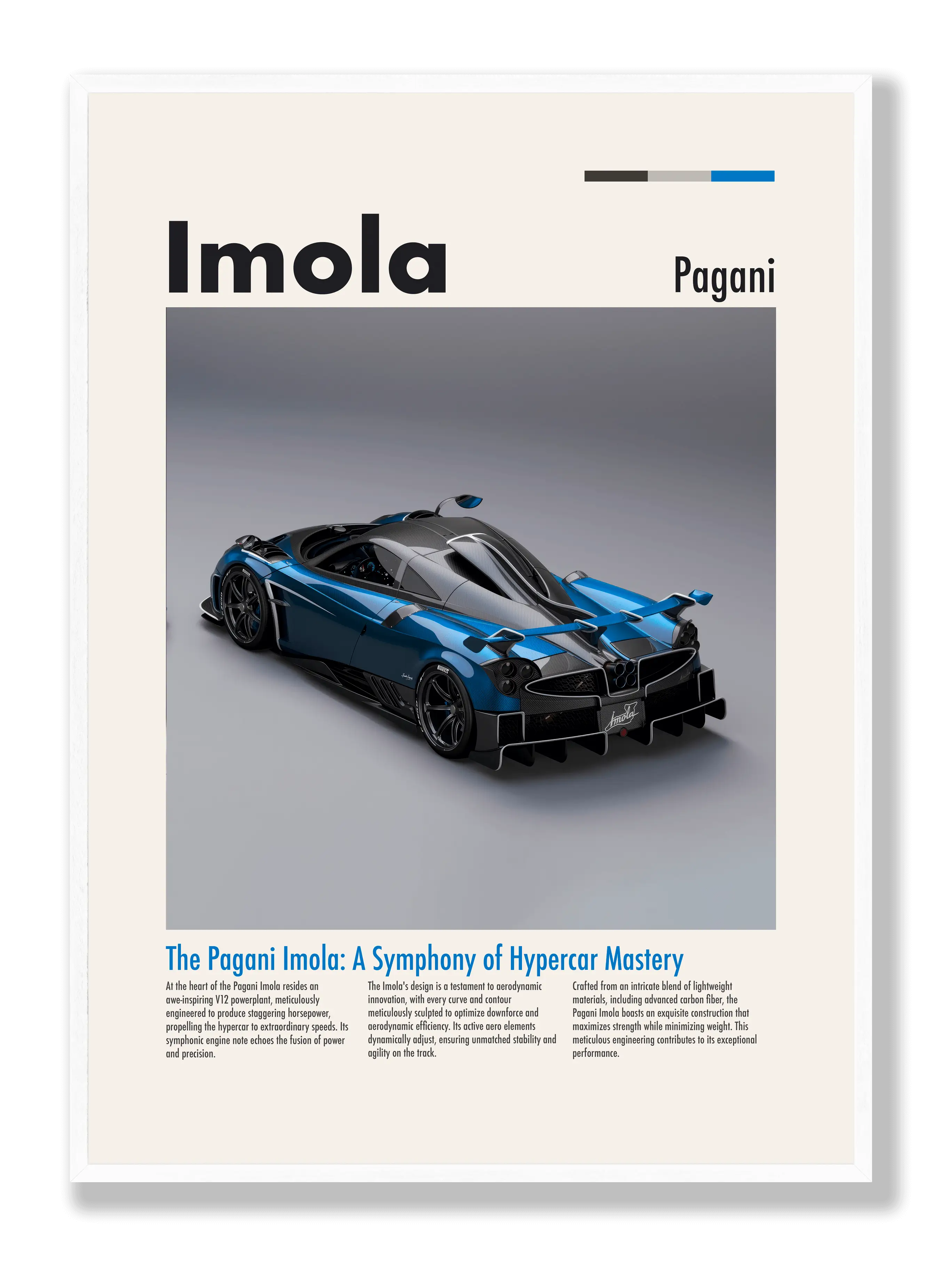 Pagani Imola Poster