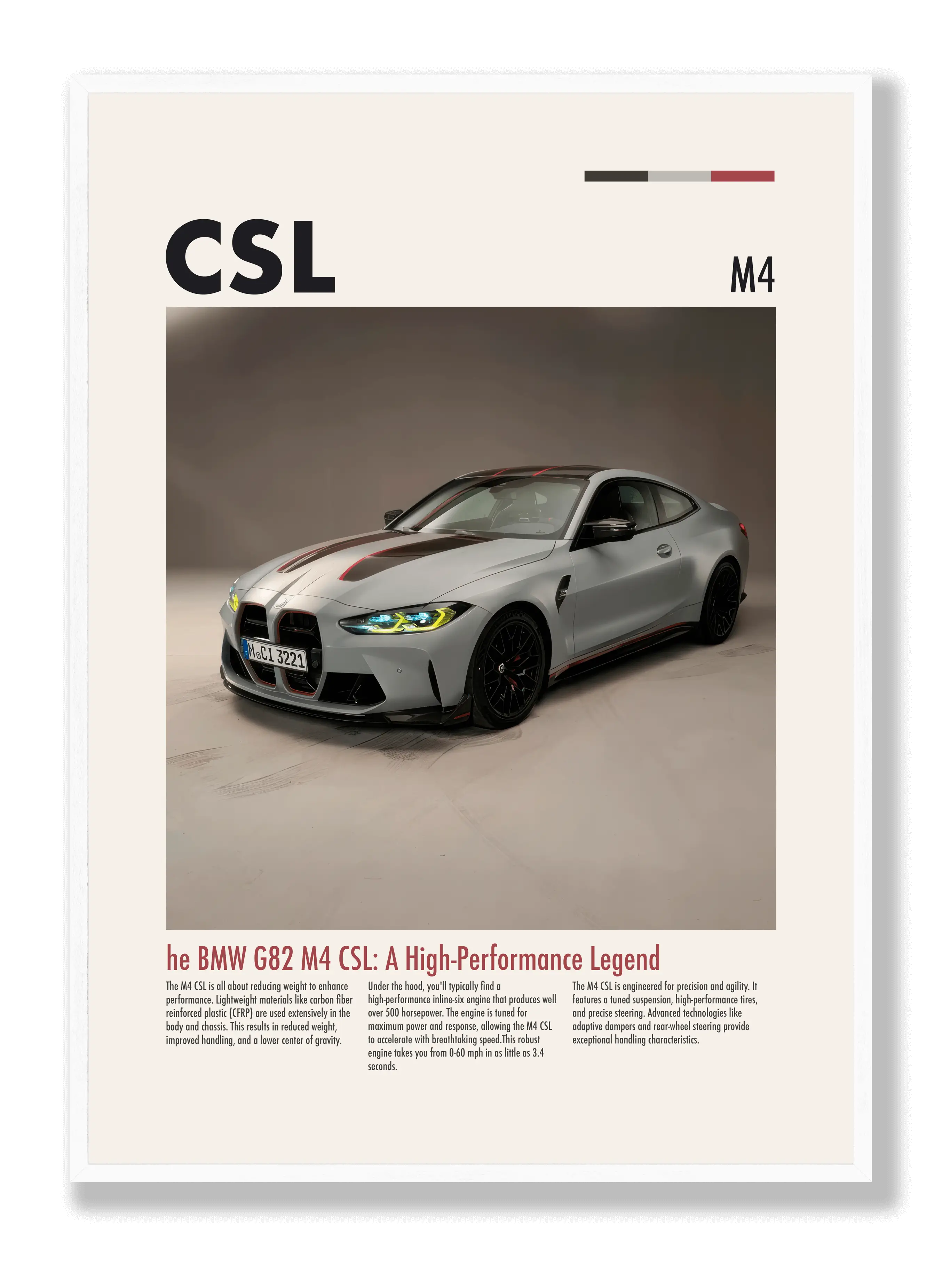 BMW G82 M4 Plakat