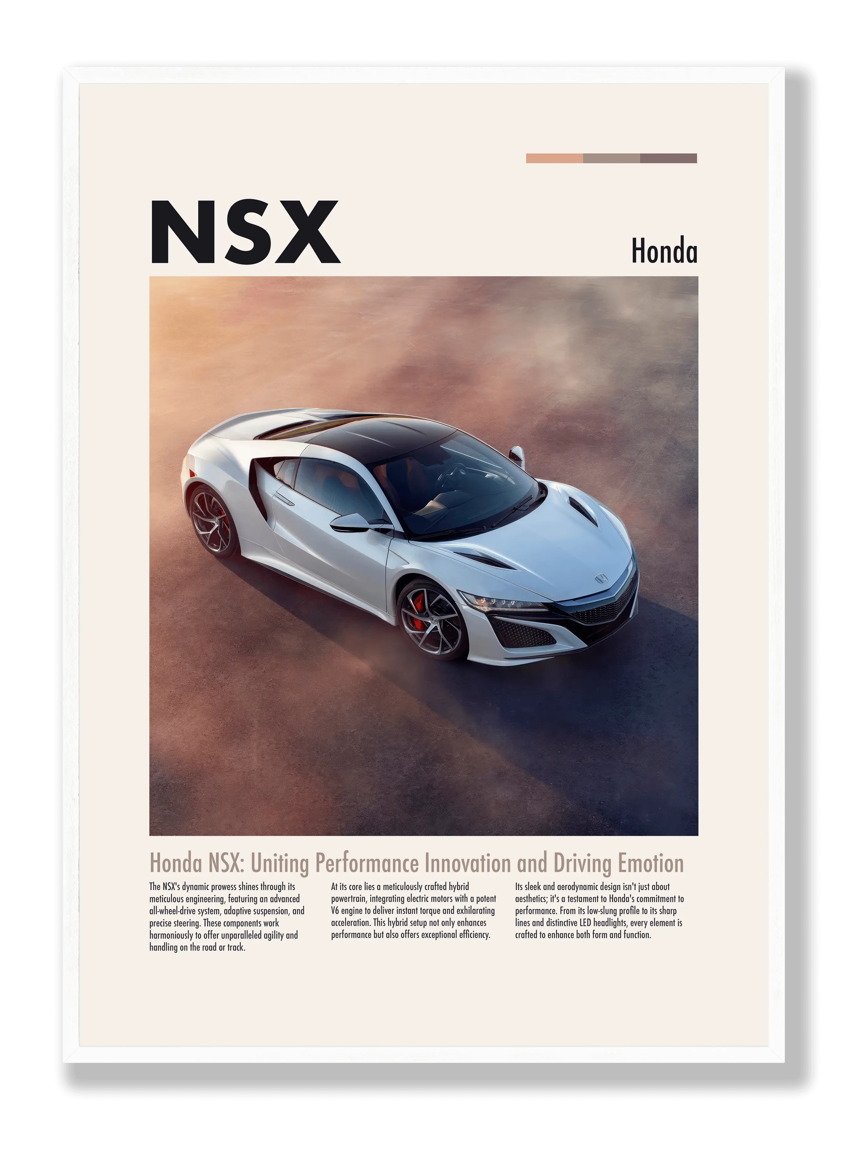 Honda NSX Plakat