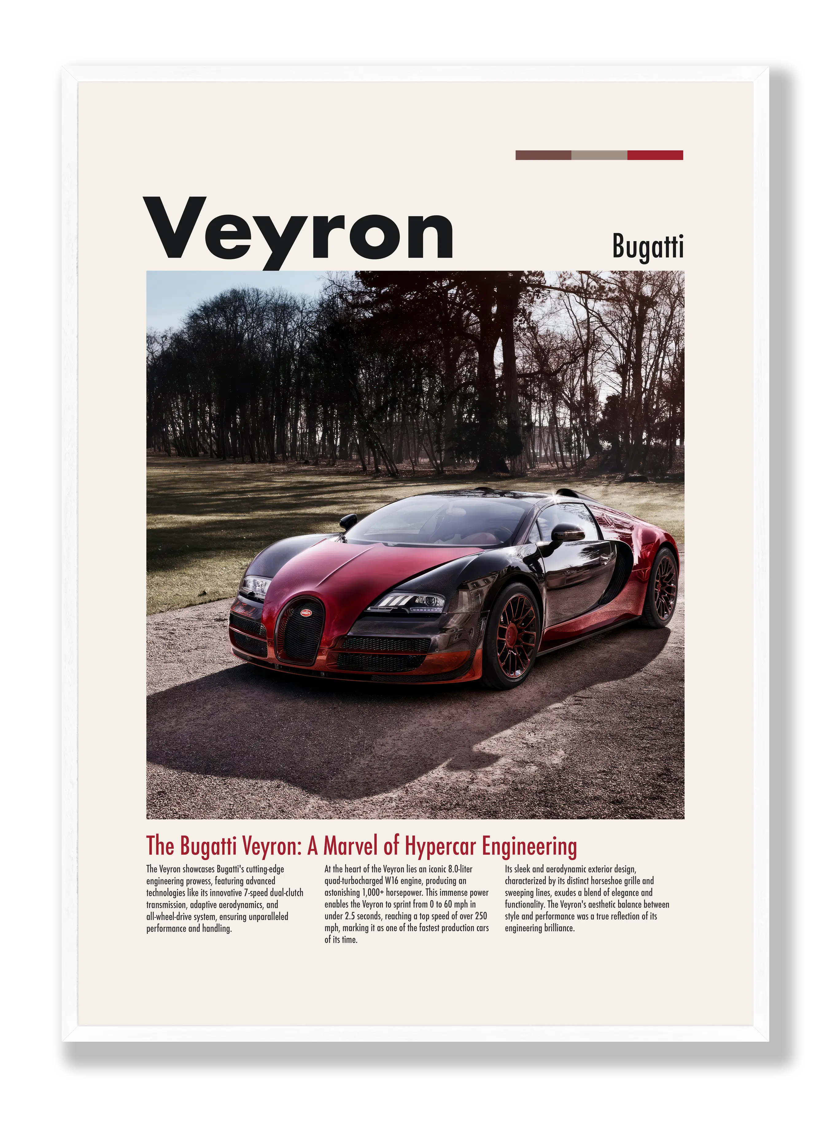 Bugatti Veyron Poster