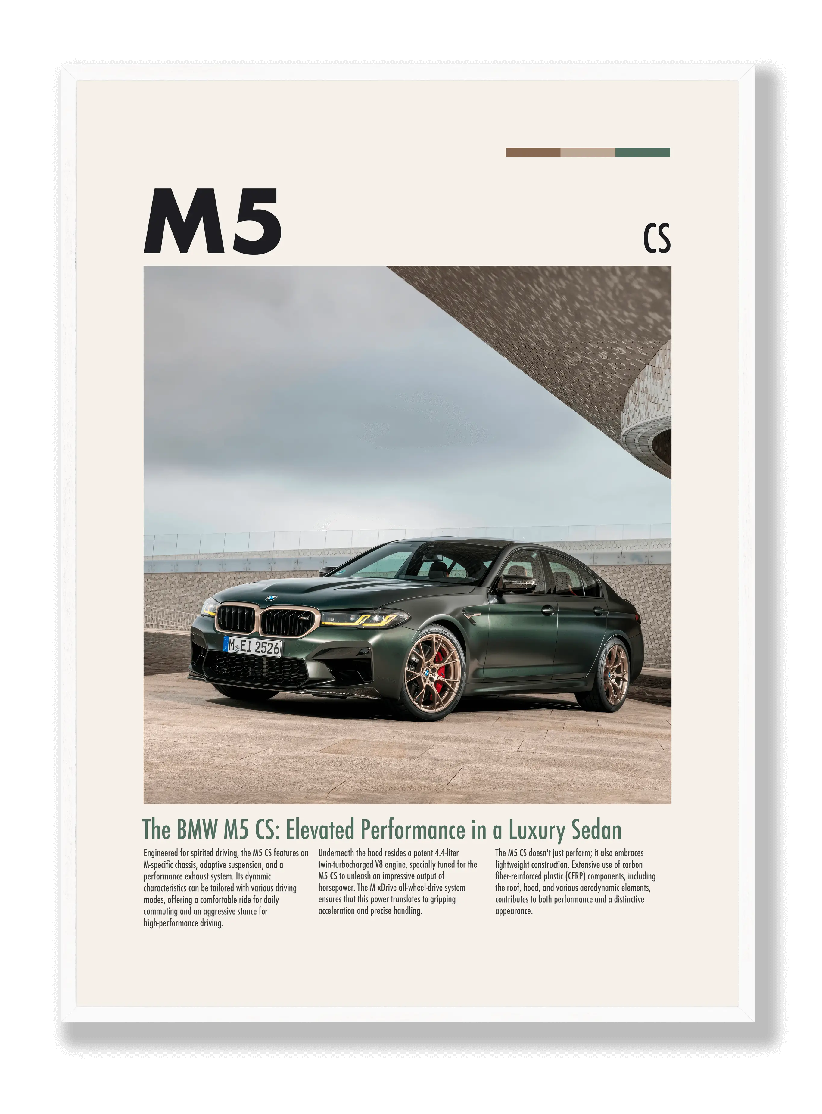 BMW M5 Plakat