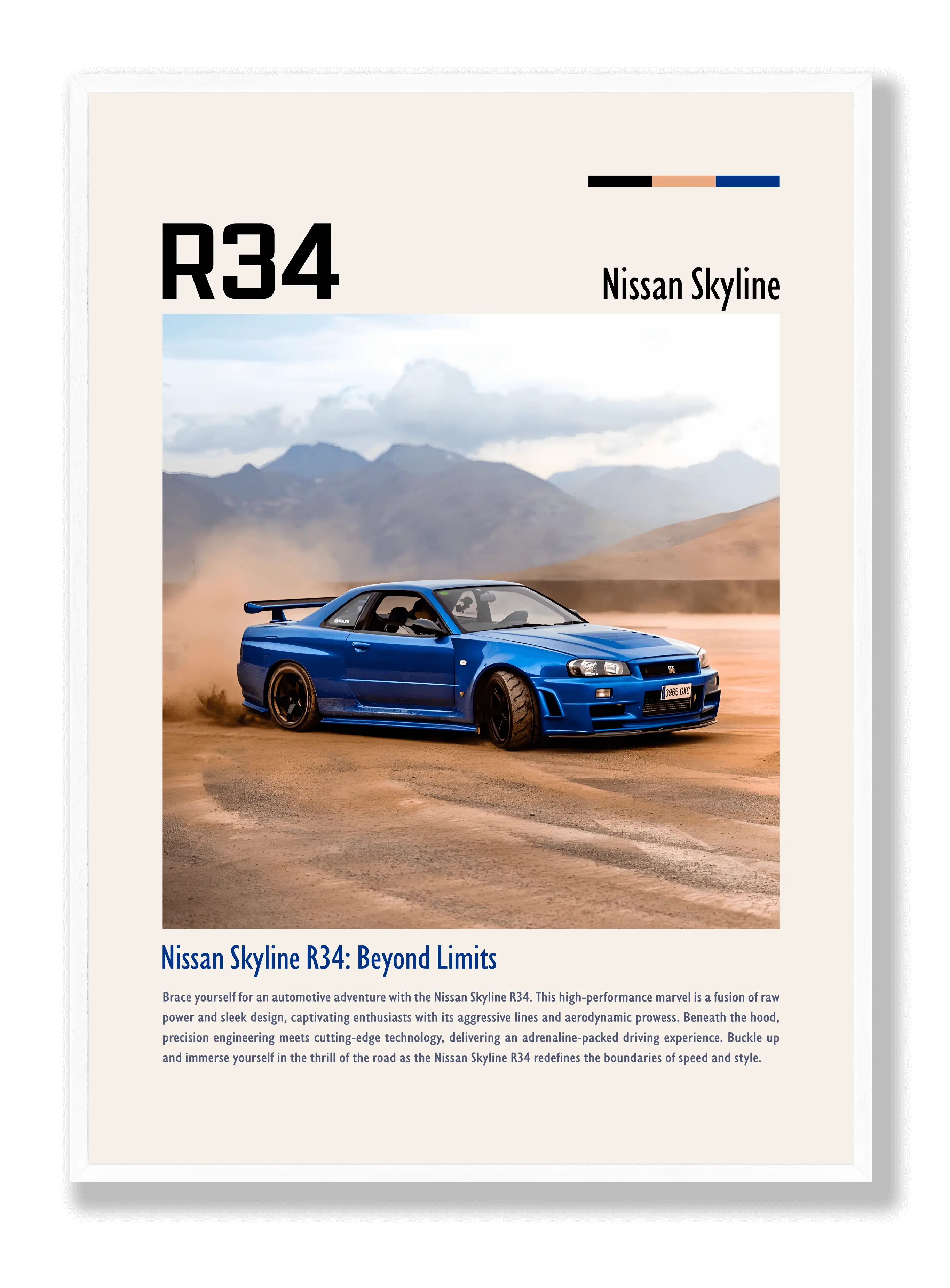 Nissan Skyline R34 Poster