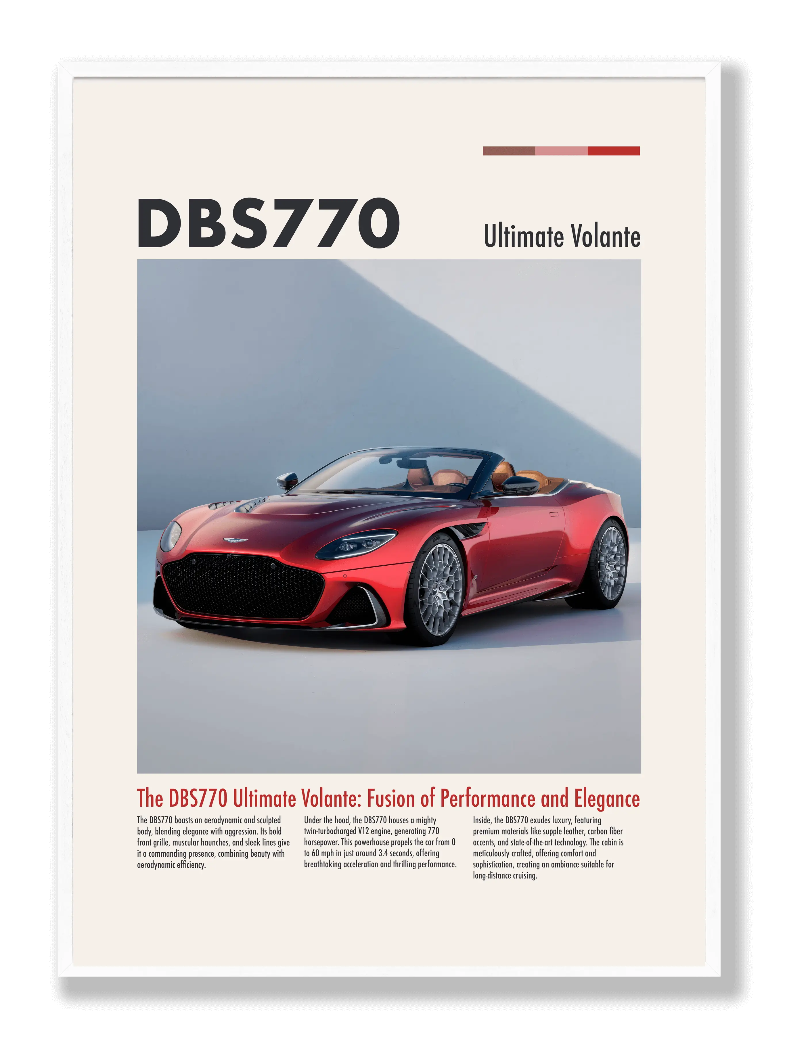 Aston Martin DBS770 Plakat