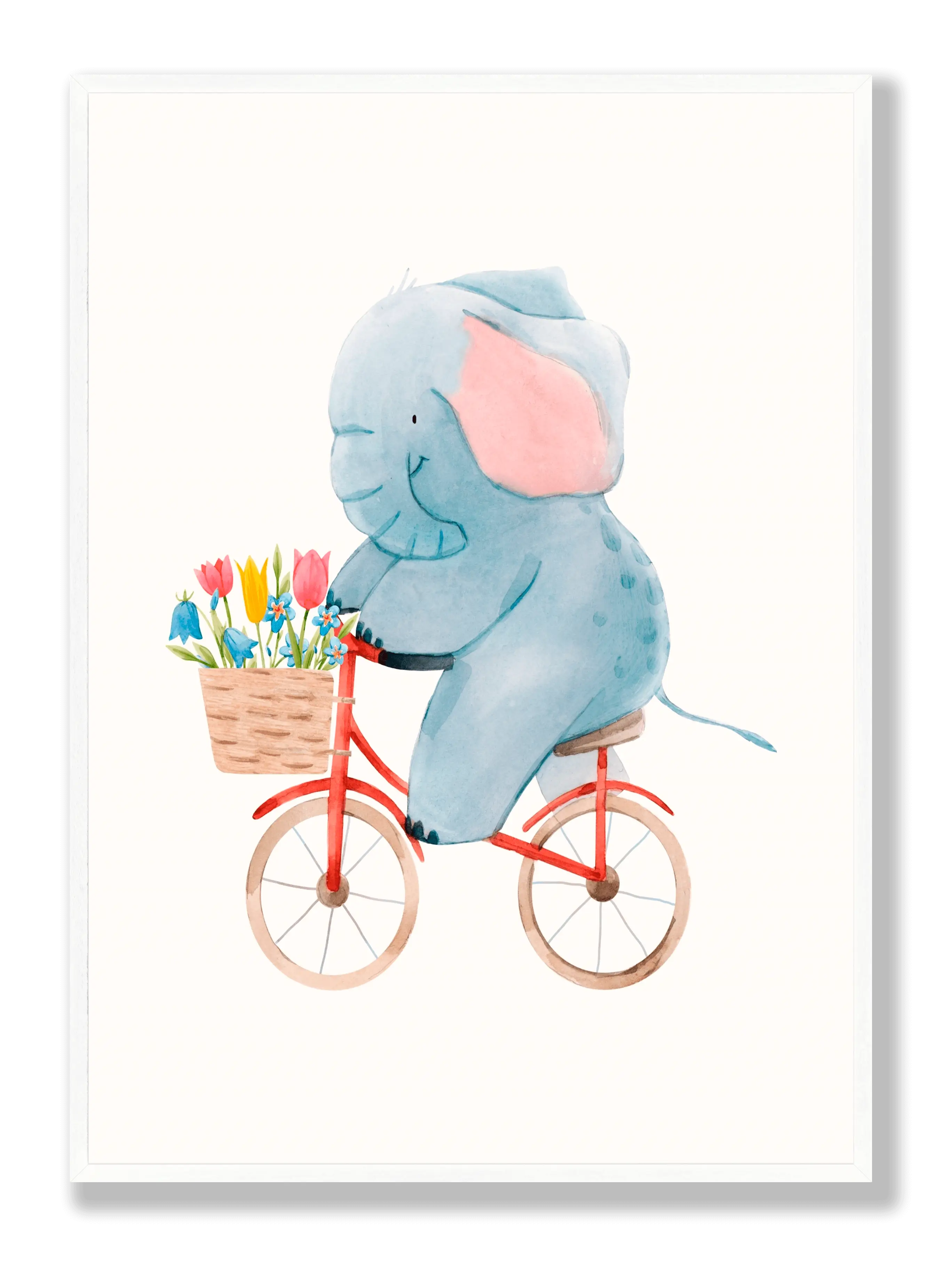 Elephant On Bike Poster