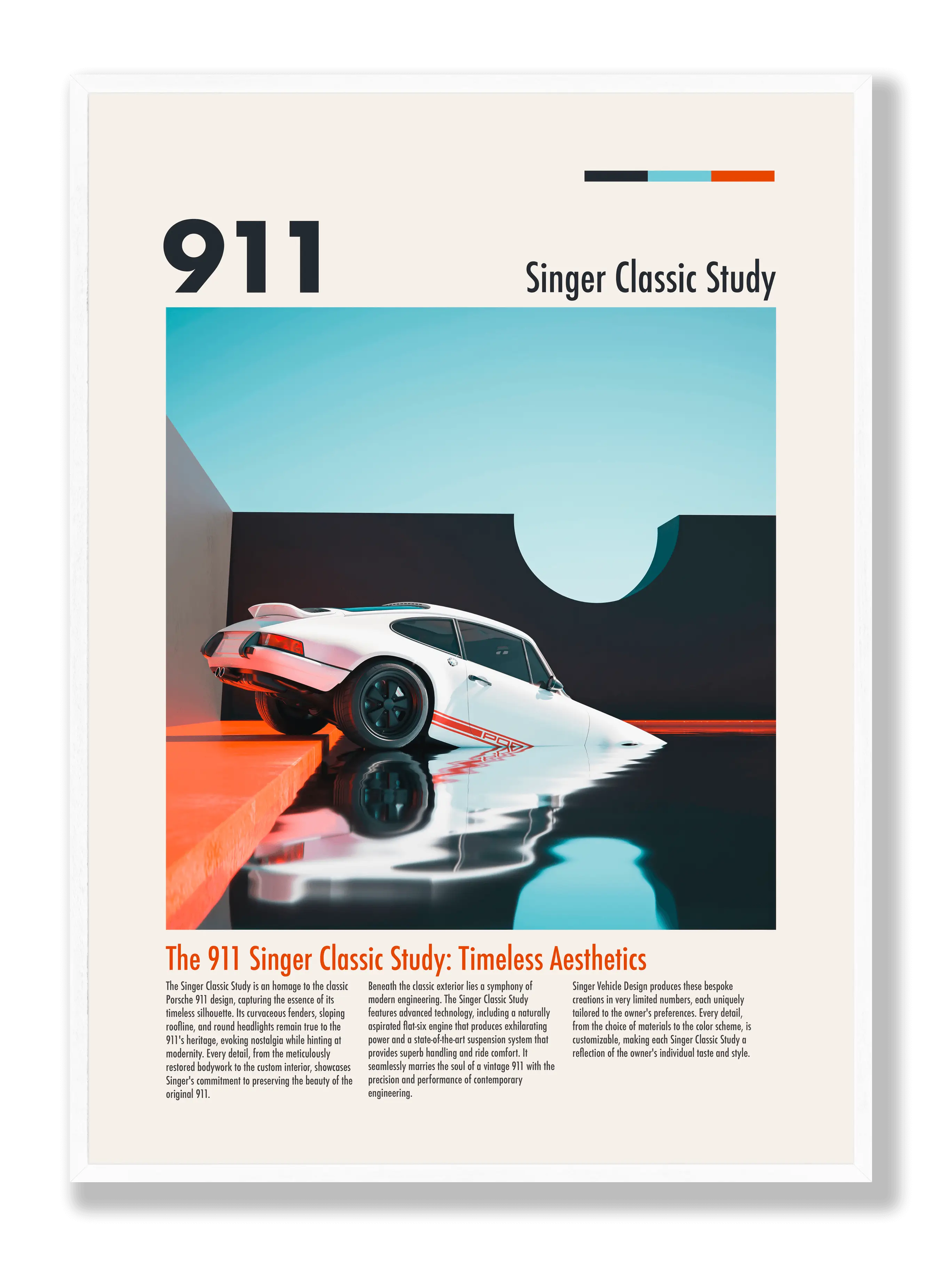Porsche 911 Singer Classic Study Plakat