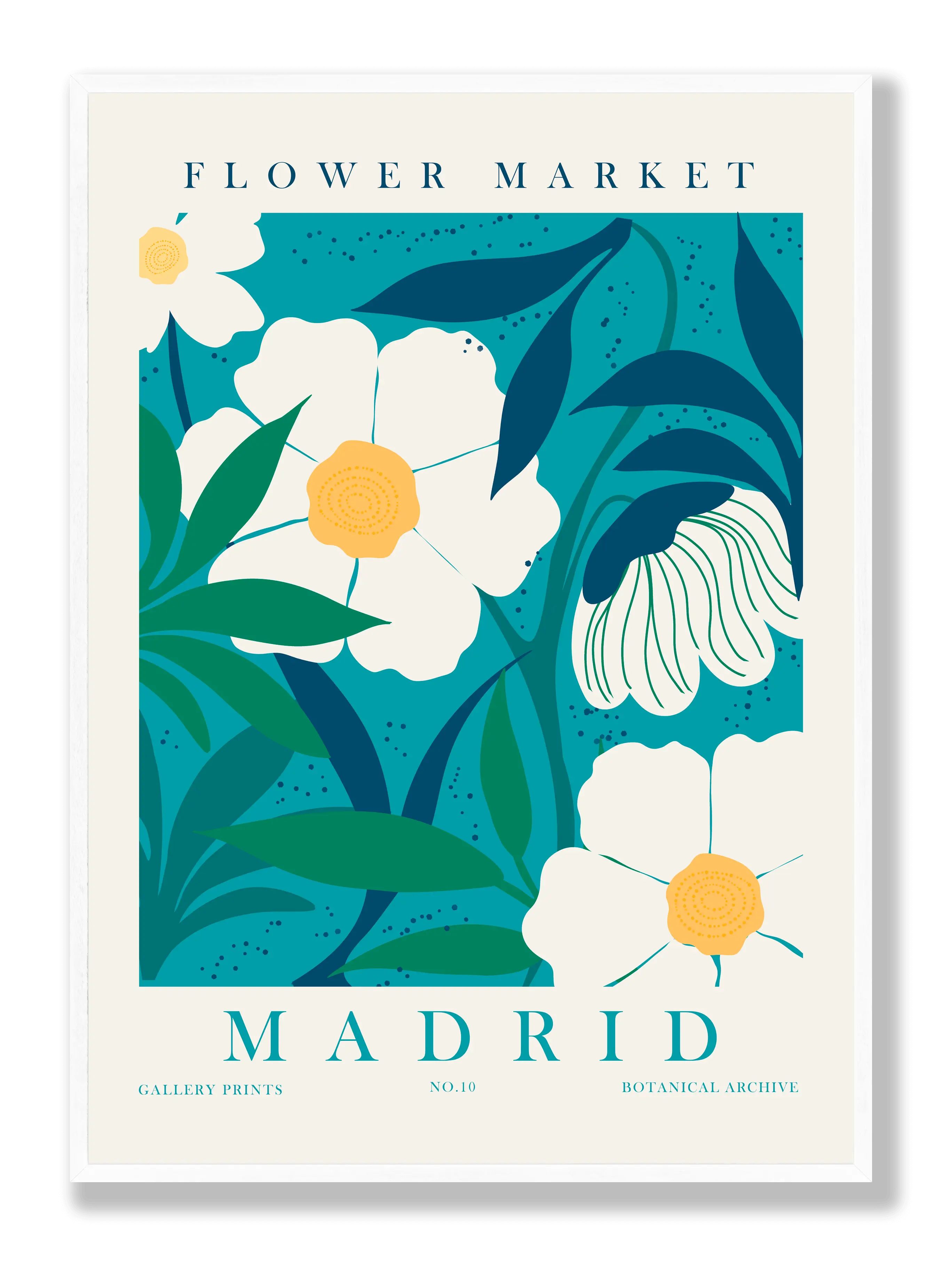 Blumenmarkt Madrid Poster