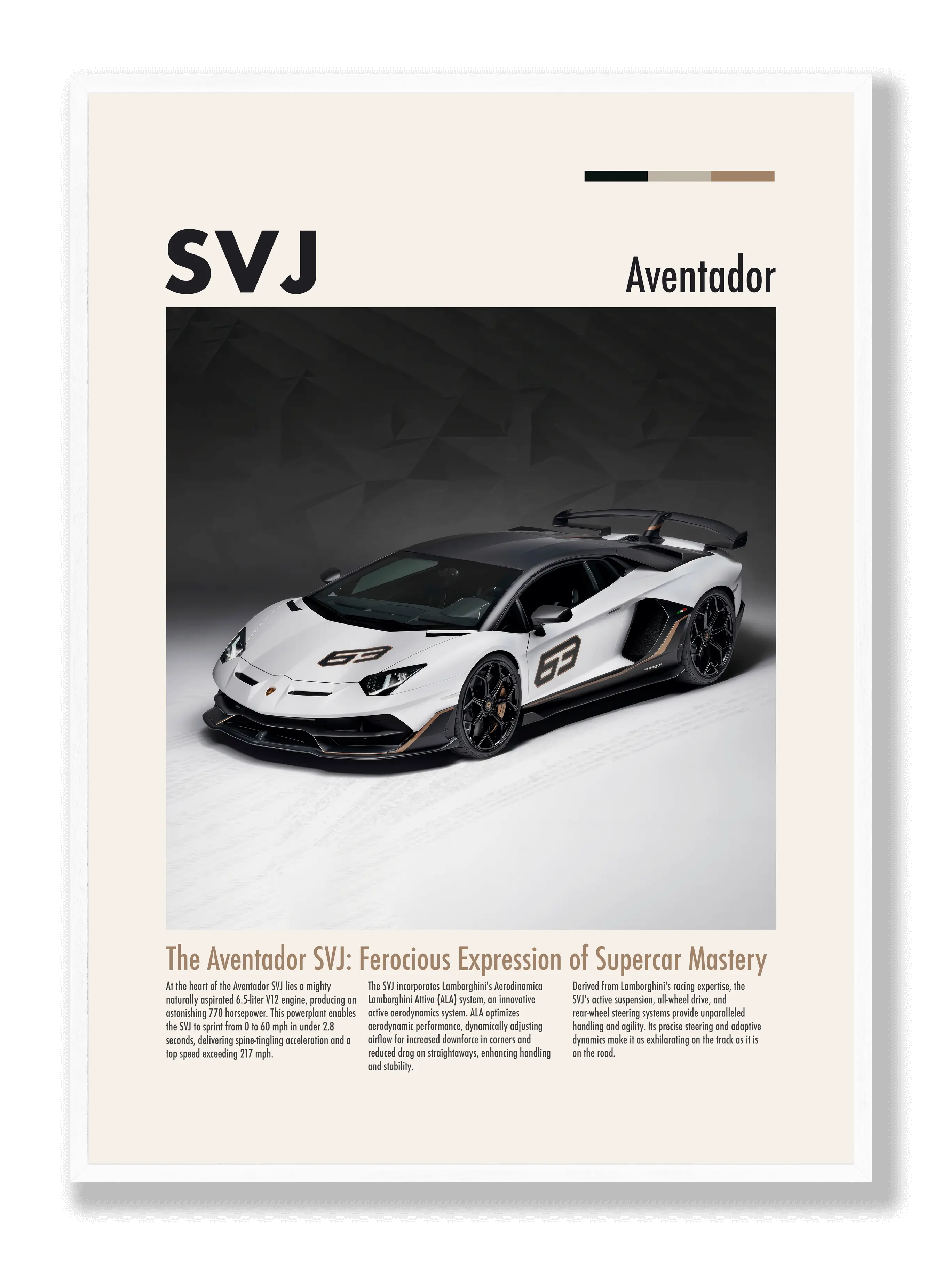 Aventador SVJ Poster