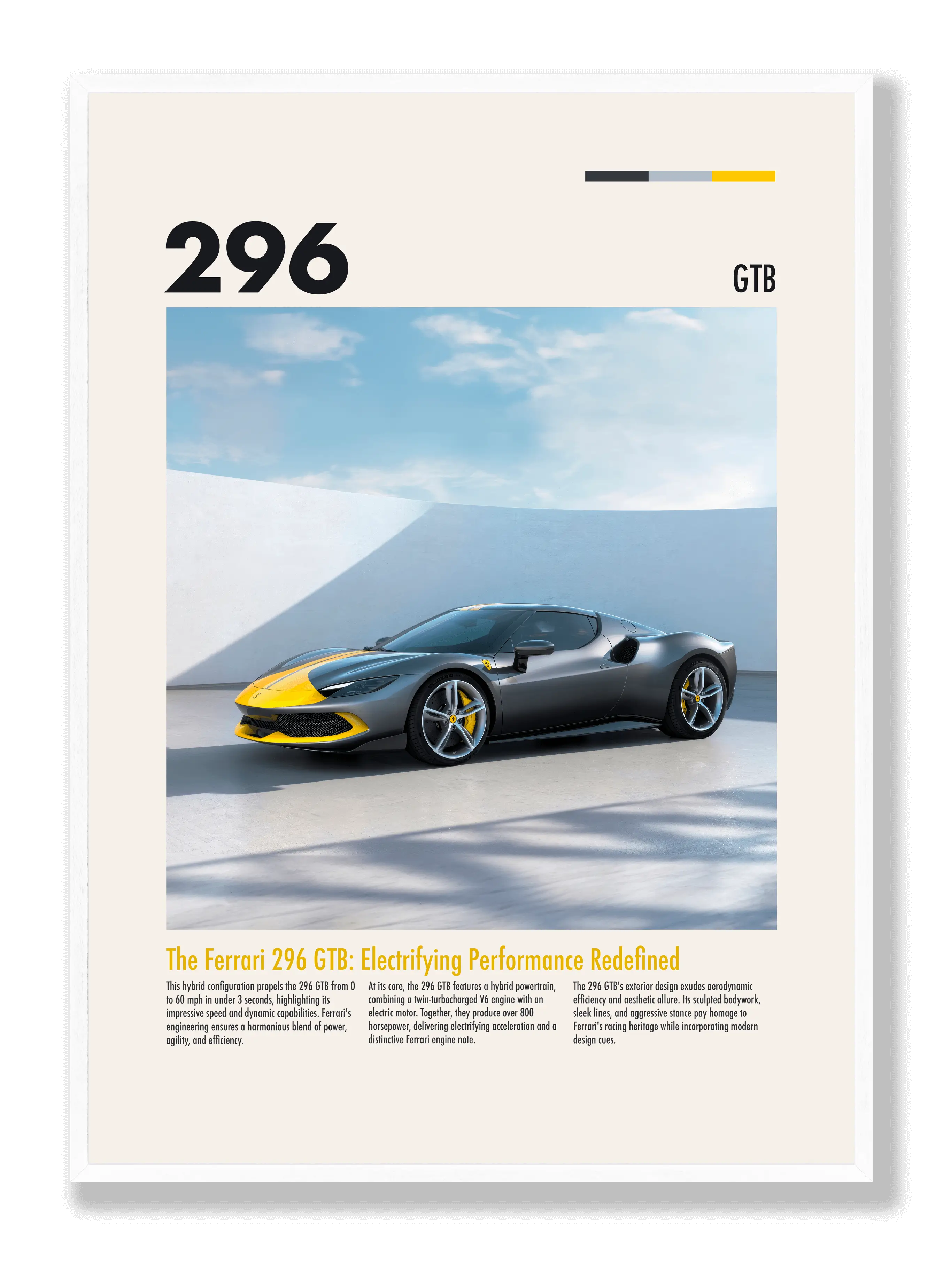 Ferrari 296 Plakat