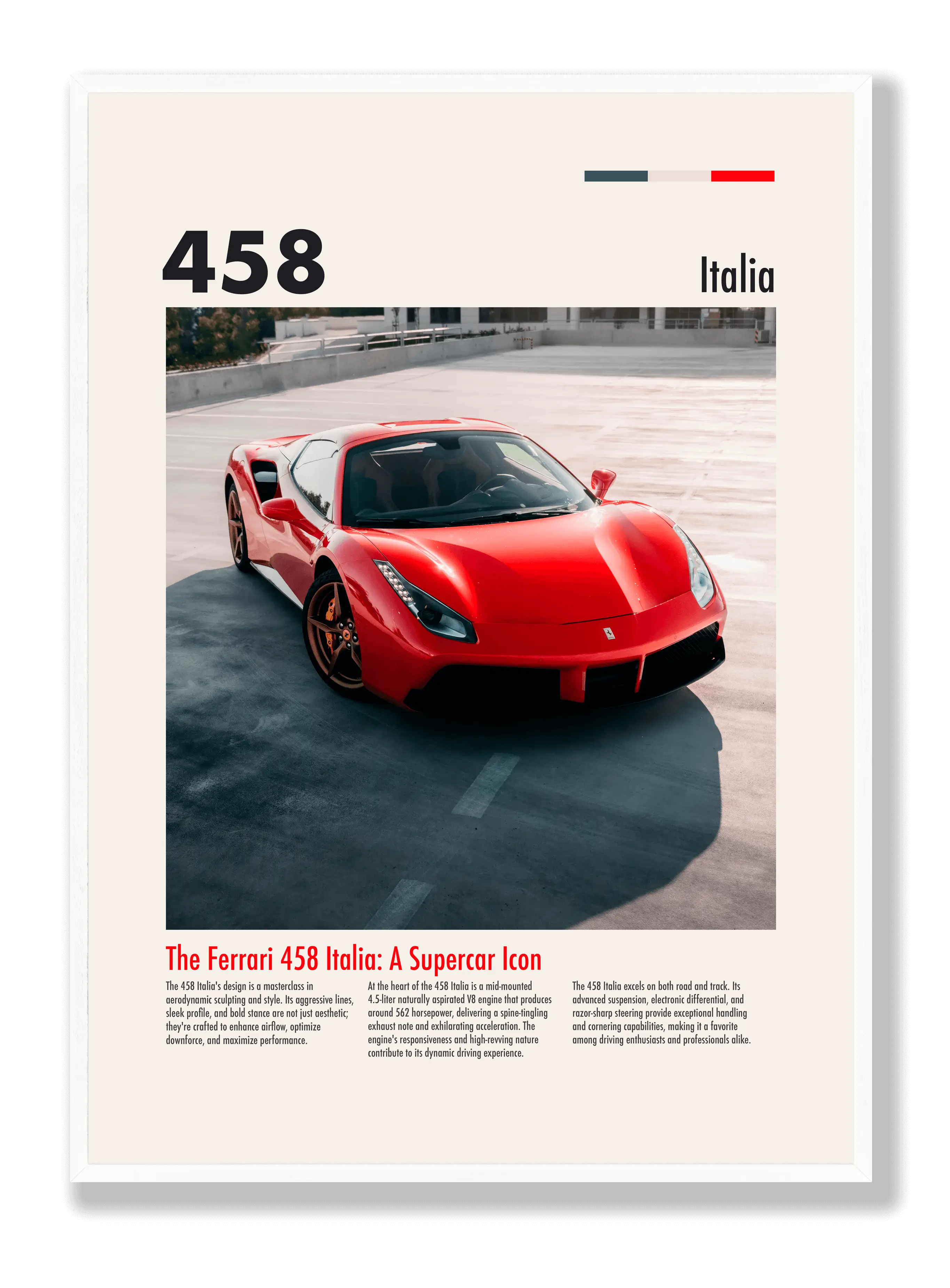 Ferrari 458 Italia Plakat